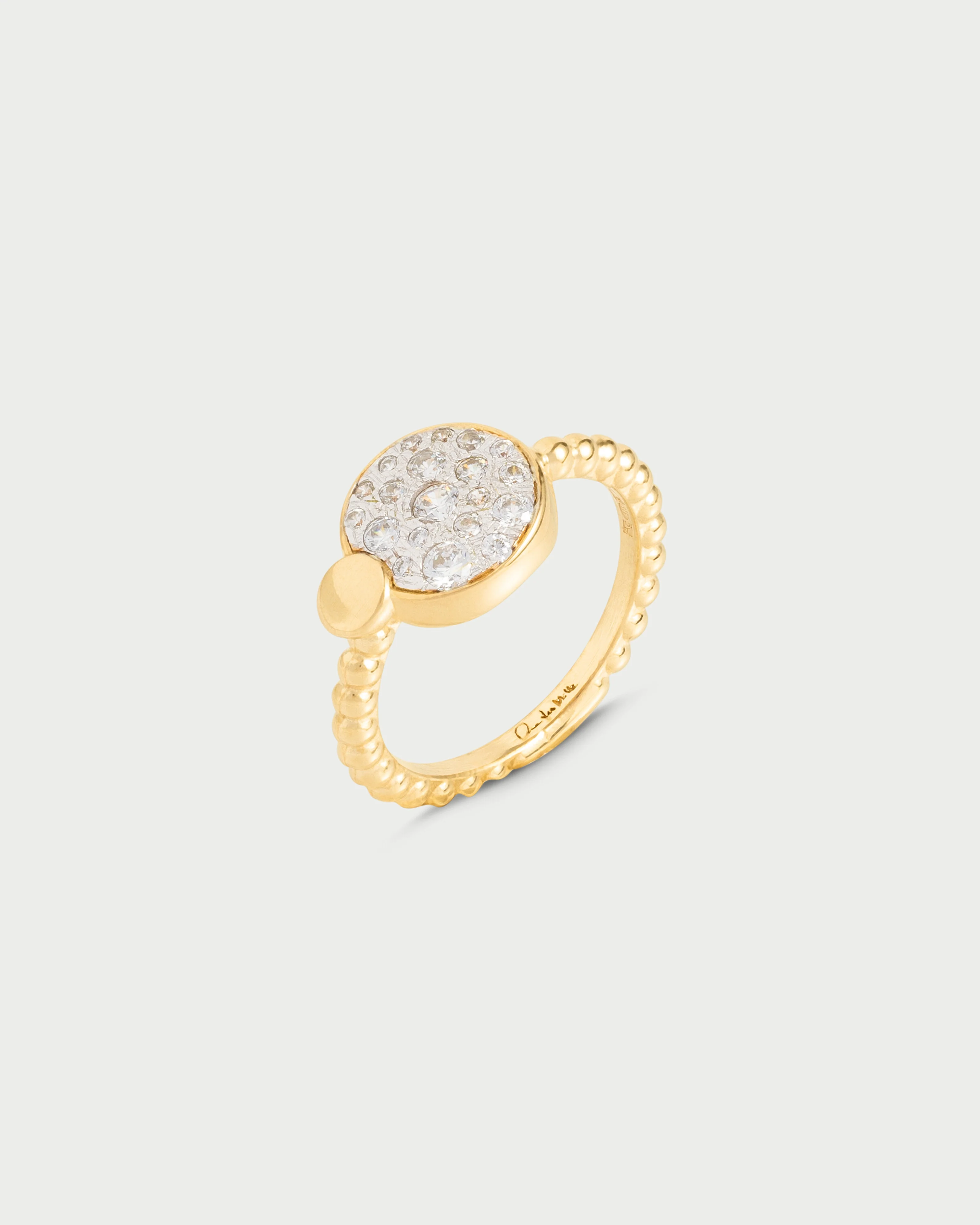 Anello cerchio pavè oversized e cerchio piccolo - Image 3