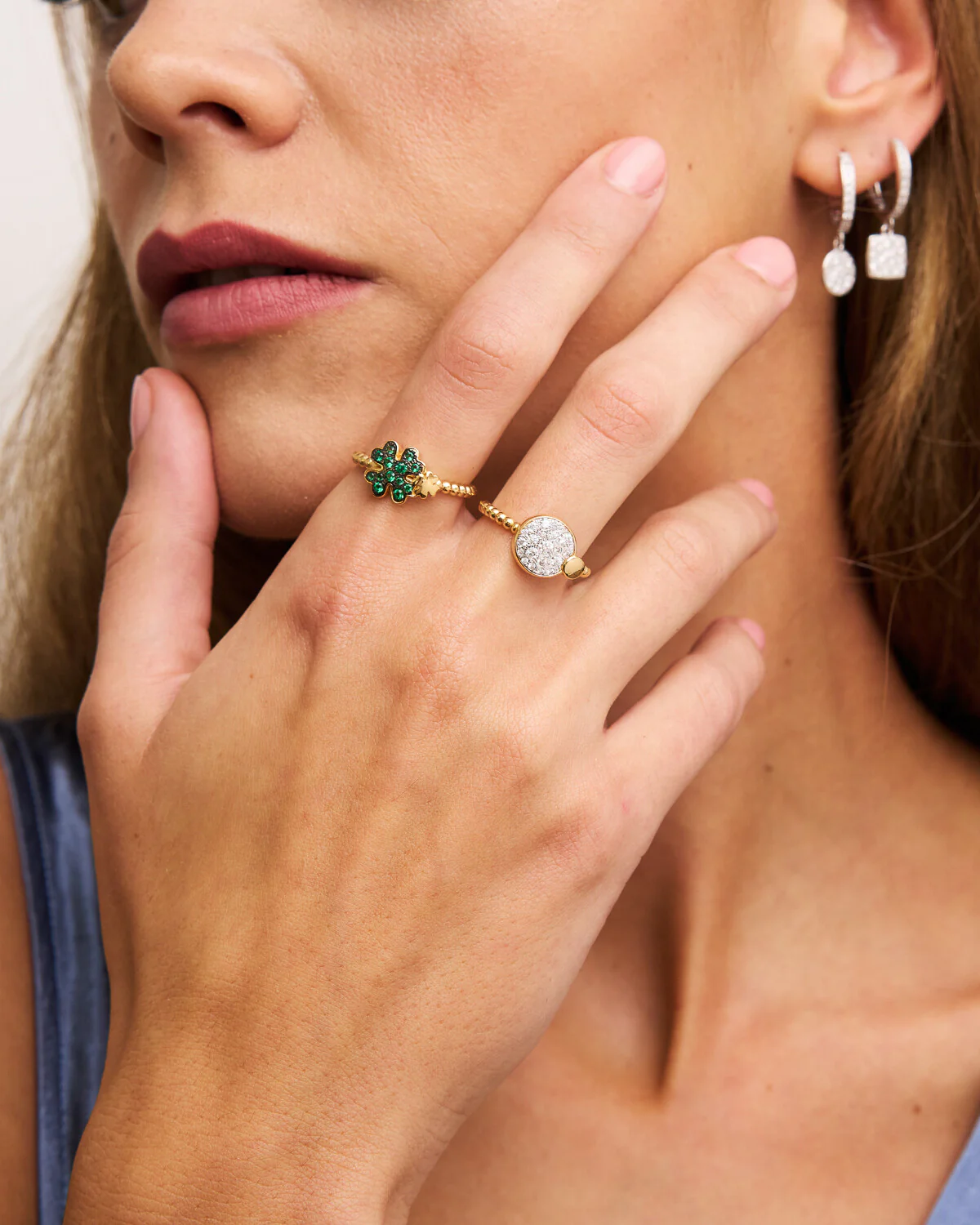 Anello cerchio pavè oversized e cerchio piccolo - Image 5