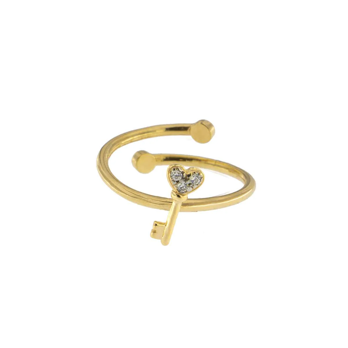 Anello con Soggetto Chiave in Zirconi - Image 2