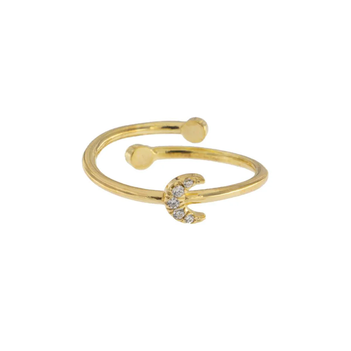 Anello con Soggetto Luna in Zirconi - Image 2