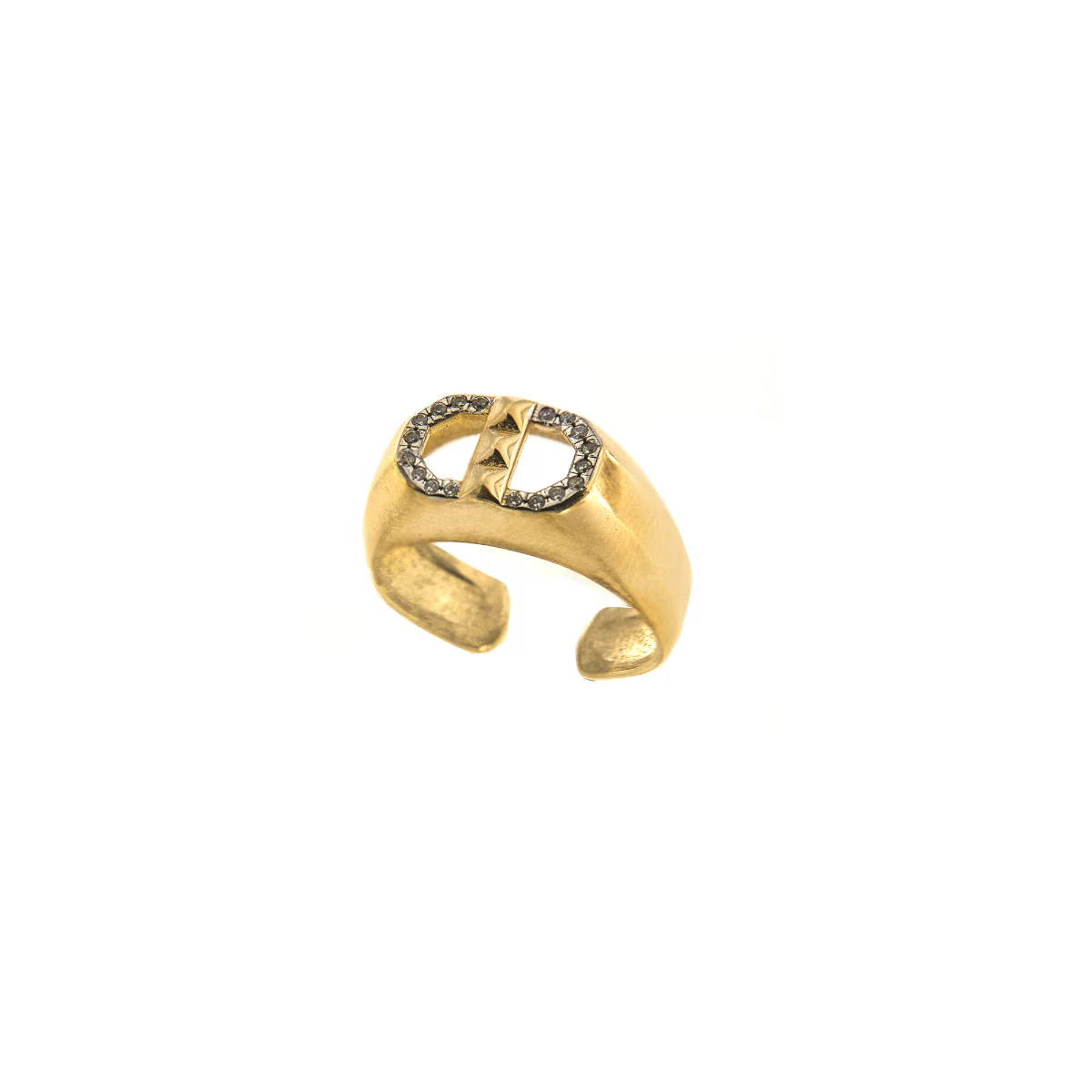 Anello chevalier mignolo maglia marina e borchie - Image 2