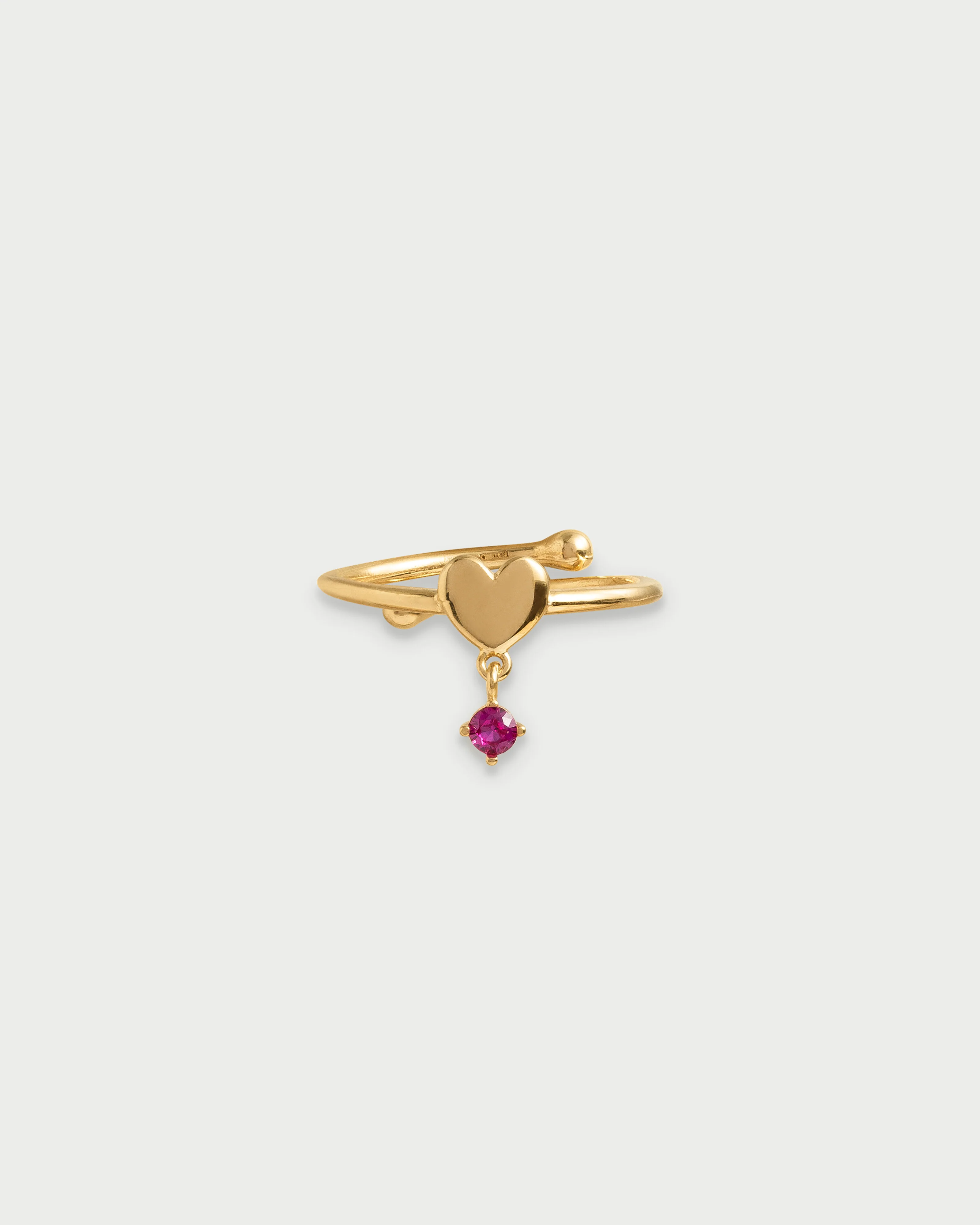 Anello line cuore e punto luce - Image 3