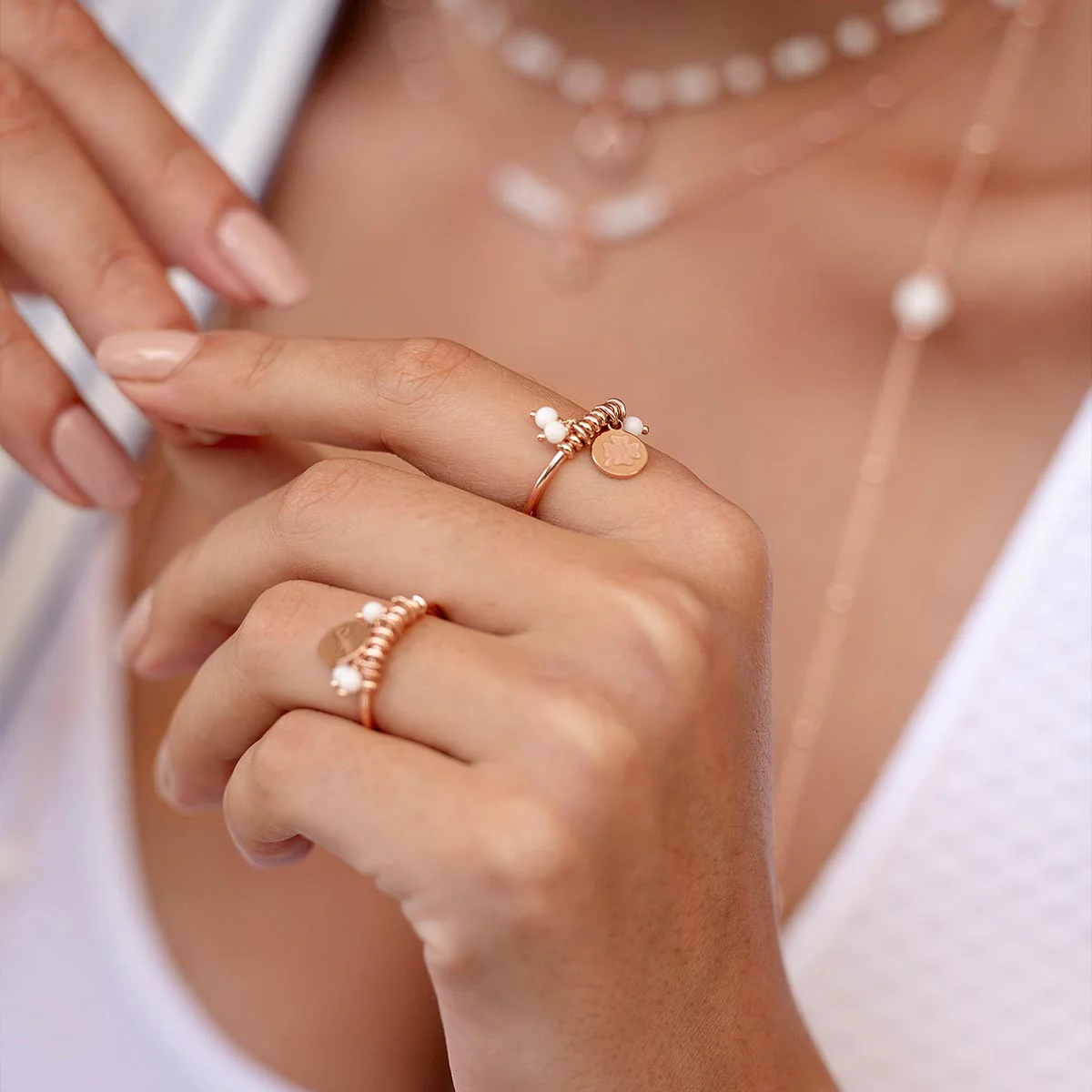 ANELLO MEDAGLIETTE - GIPSY WHITE - Image 2
