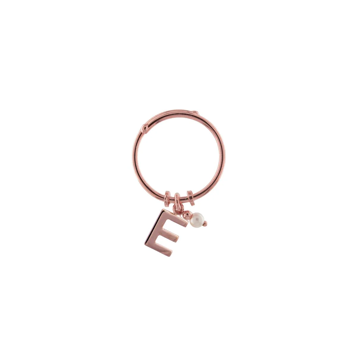 ANELLO RIGIDO LETTERA E PERLINA - Image 6