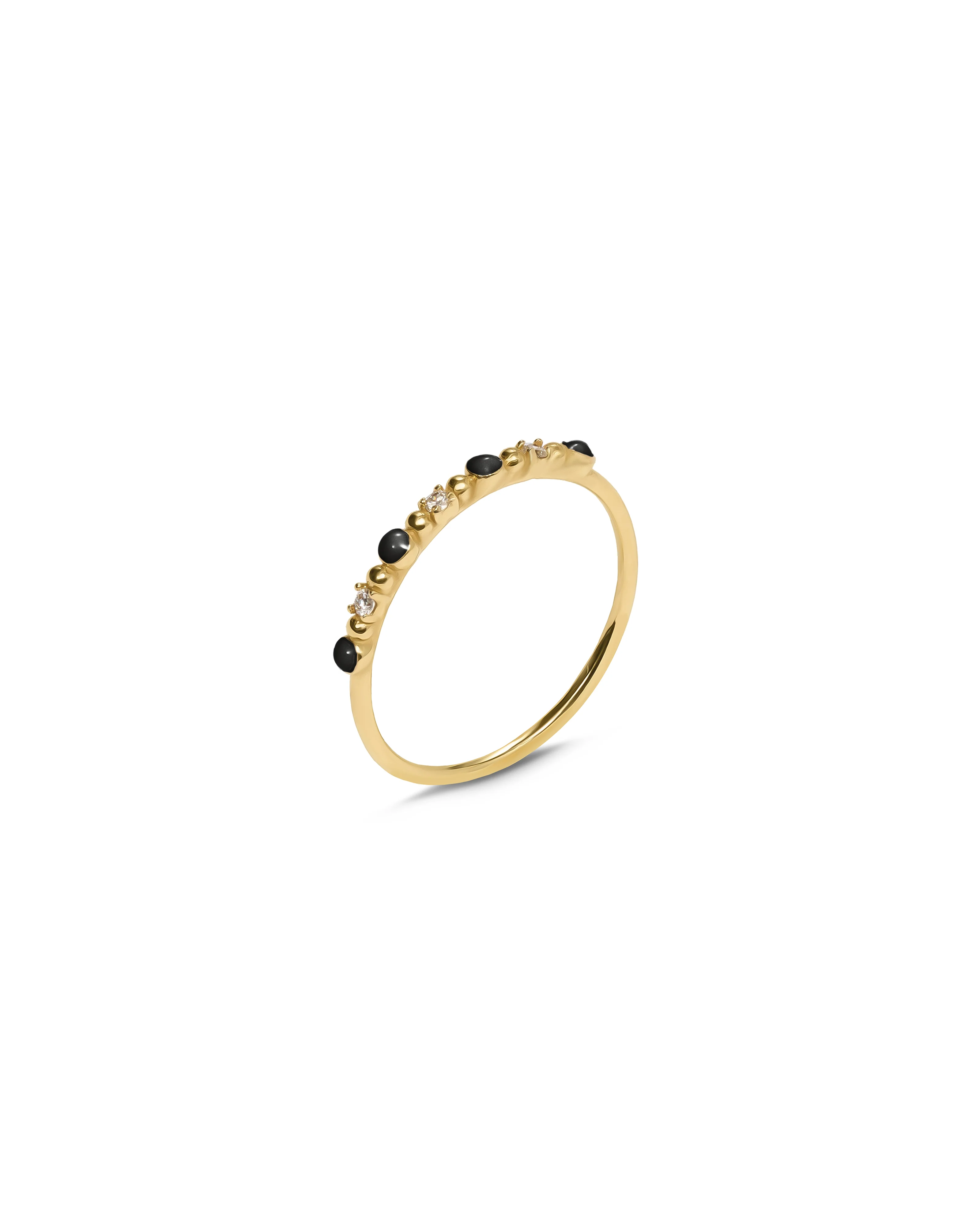 Anello veretta smalto e dimanti lab-grown - ORO18KT - Image 2