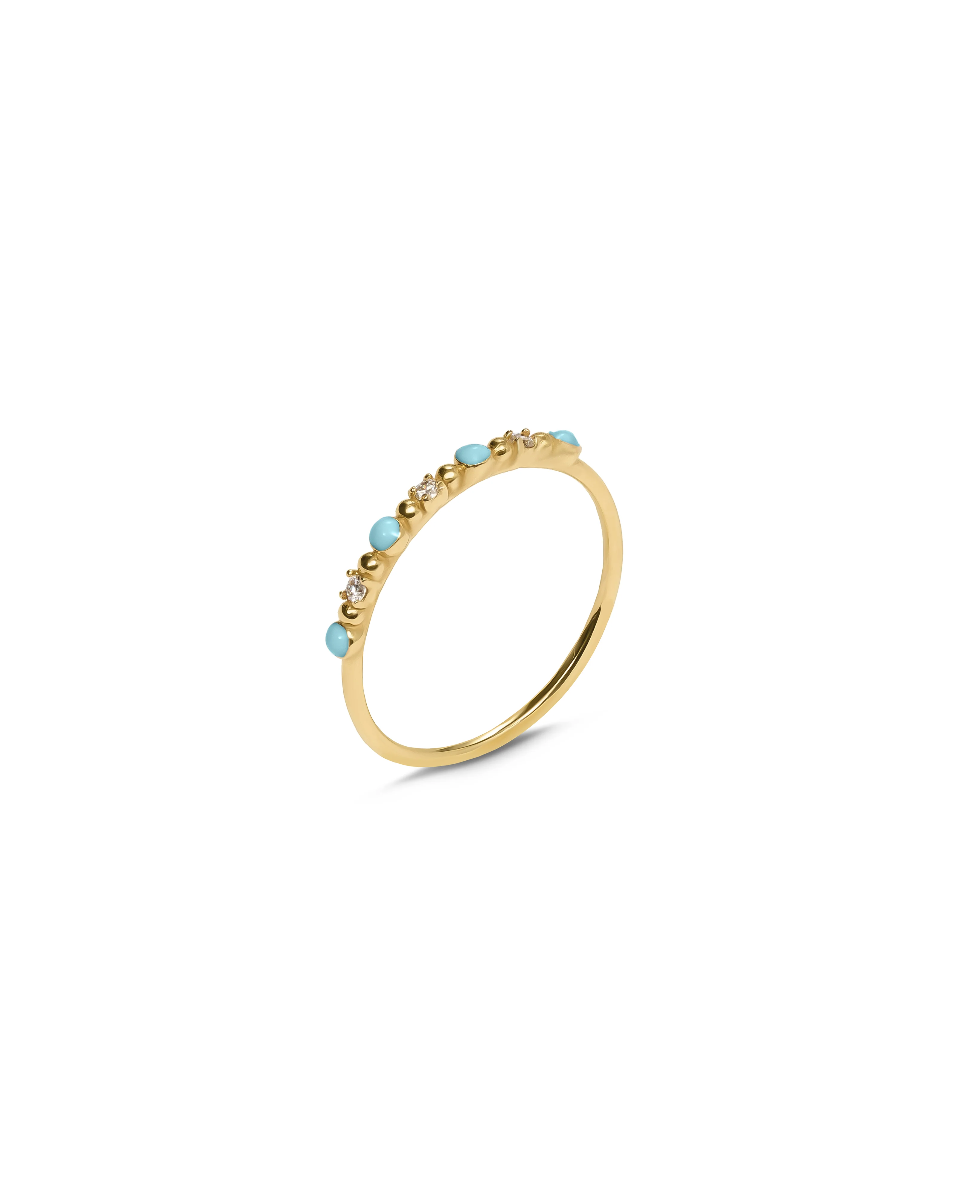 Anello veretta smalto e dimanti lab-grown - ORO18KT - Image 3