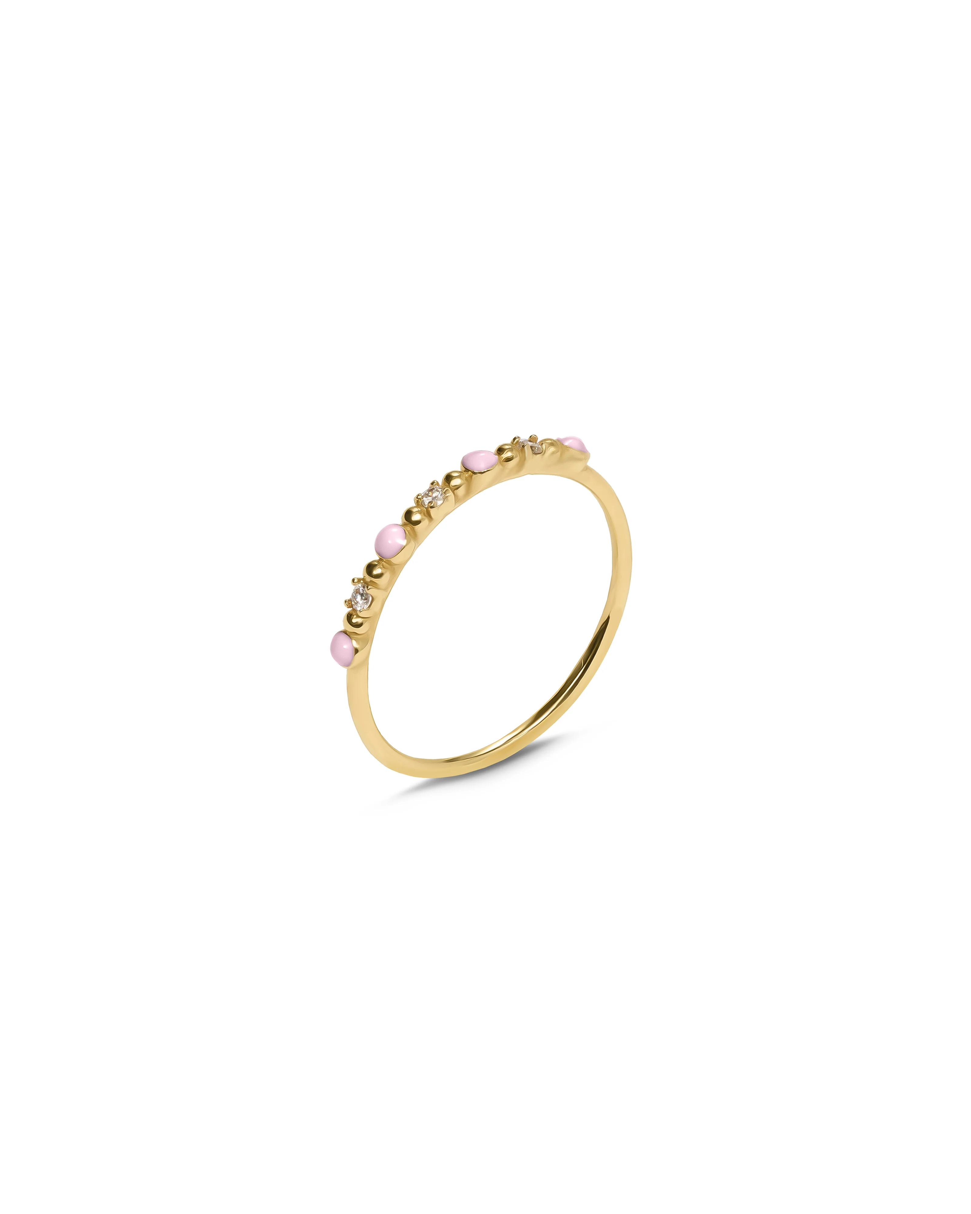 Anello veretta smalto e dimanti lab-grown - ORO18KT - Image 4