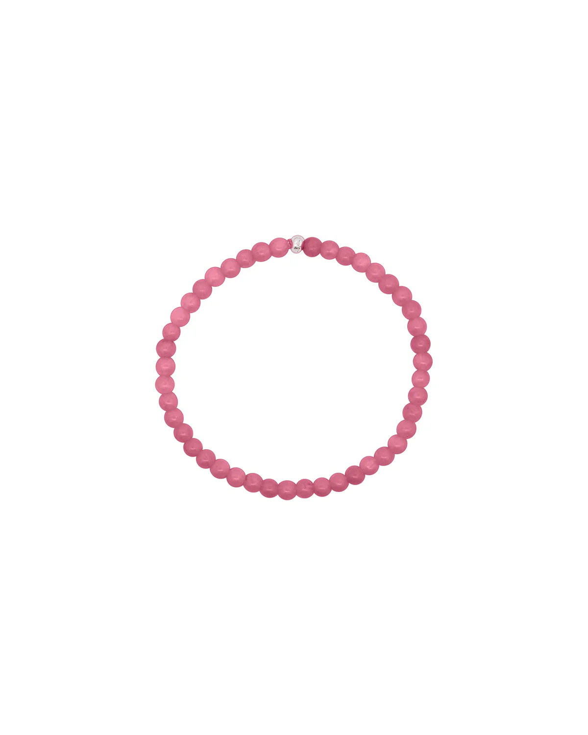 Base Bracciale Elastico in Giada Rosa intenso
