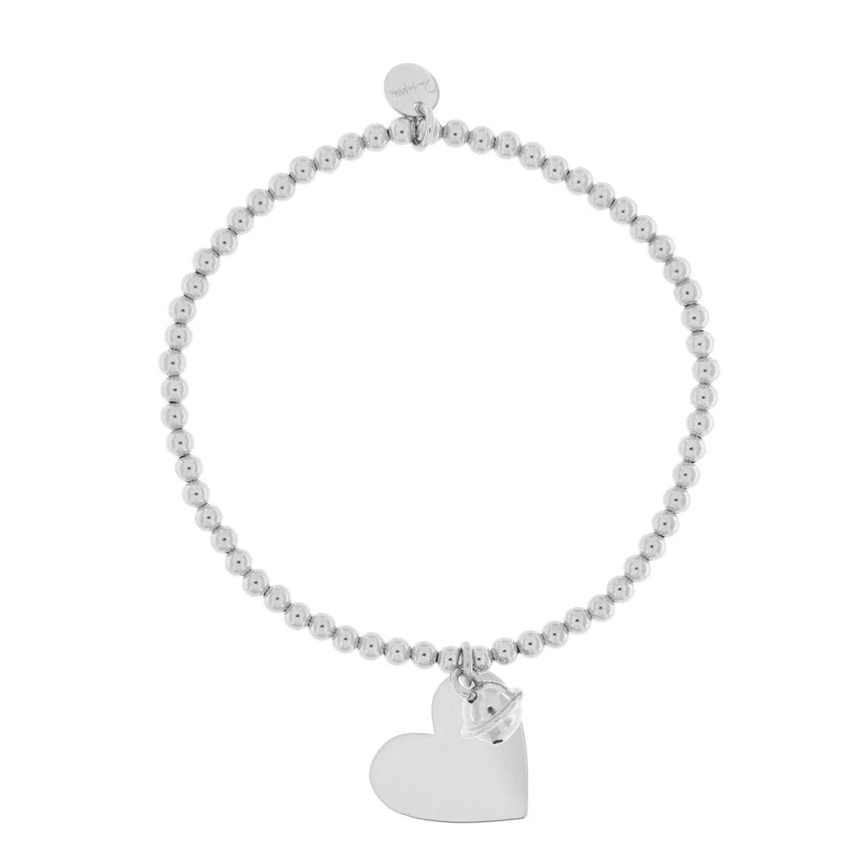 Bracciale a pallini elastico con Ciondolo Cuore - Image 2