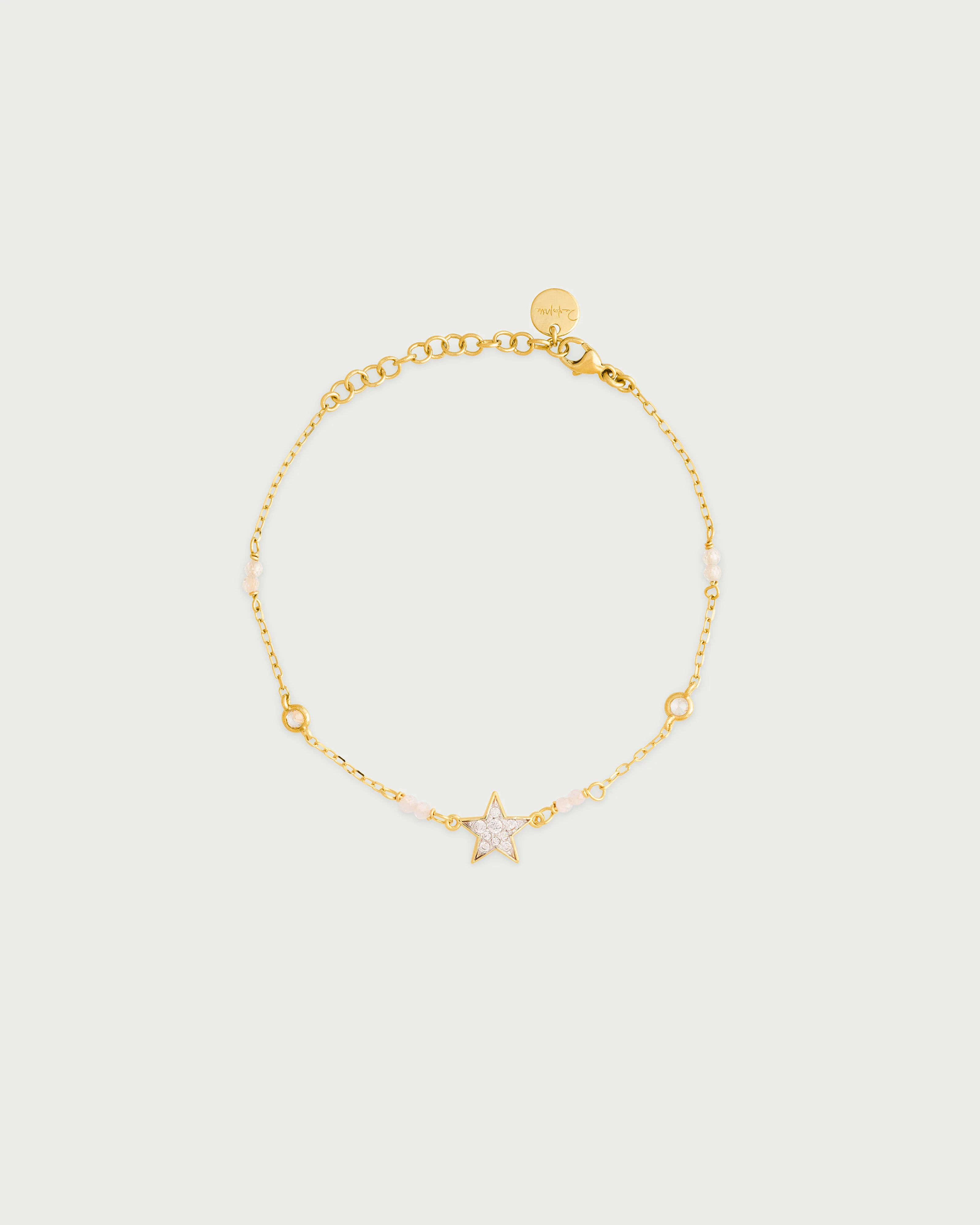 Bracciale catena castoni stella small pavè