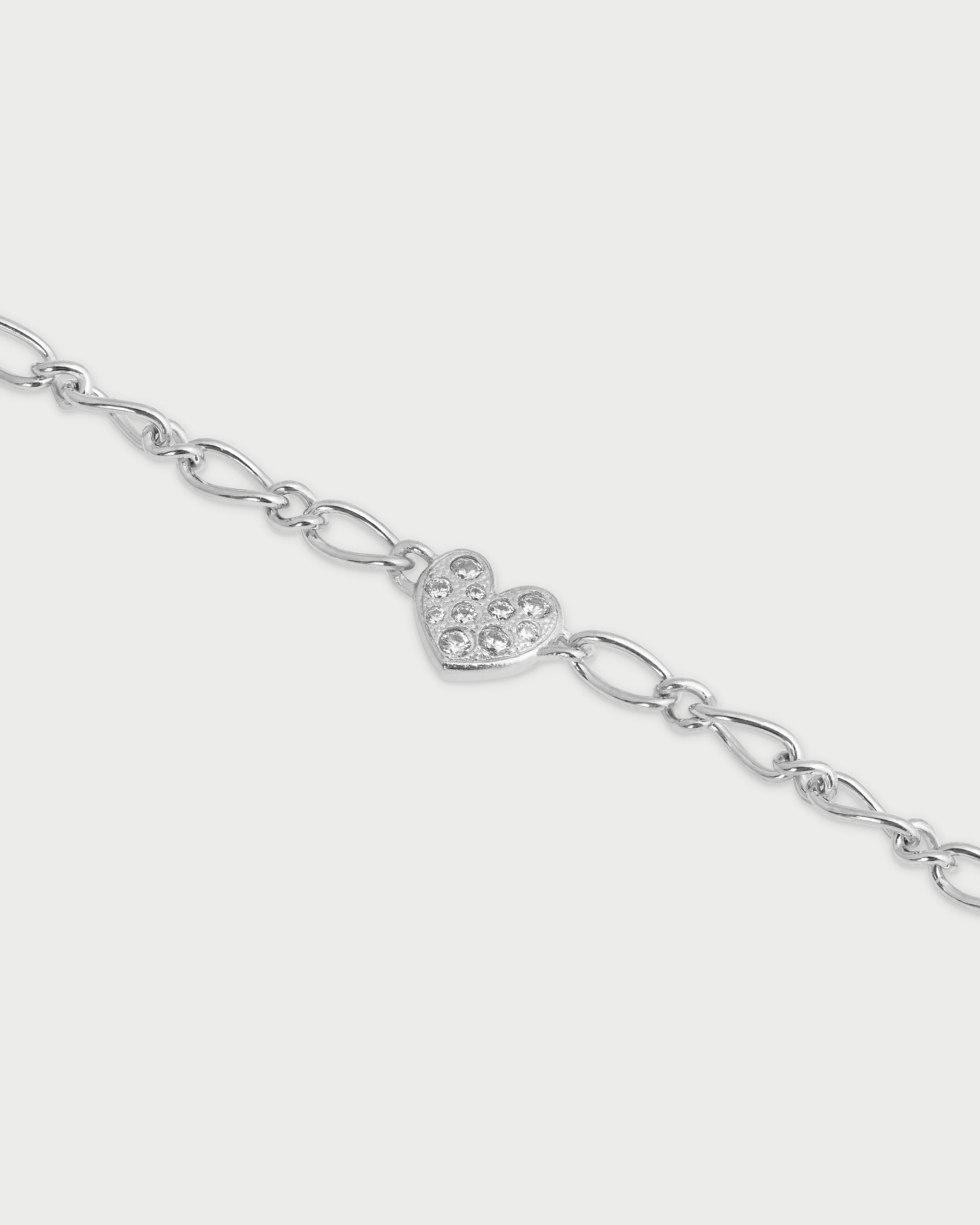 Bracciale catena cheval cuore small pavè - SHAPES - Image 2