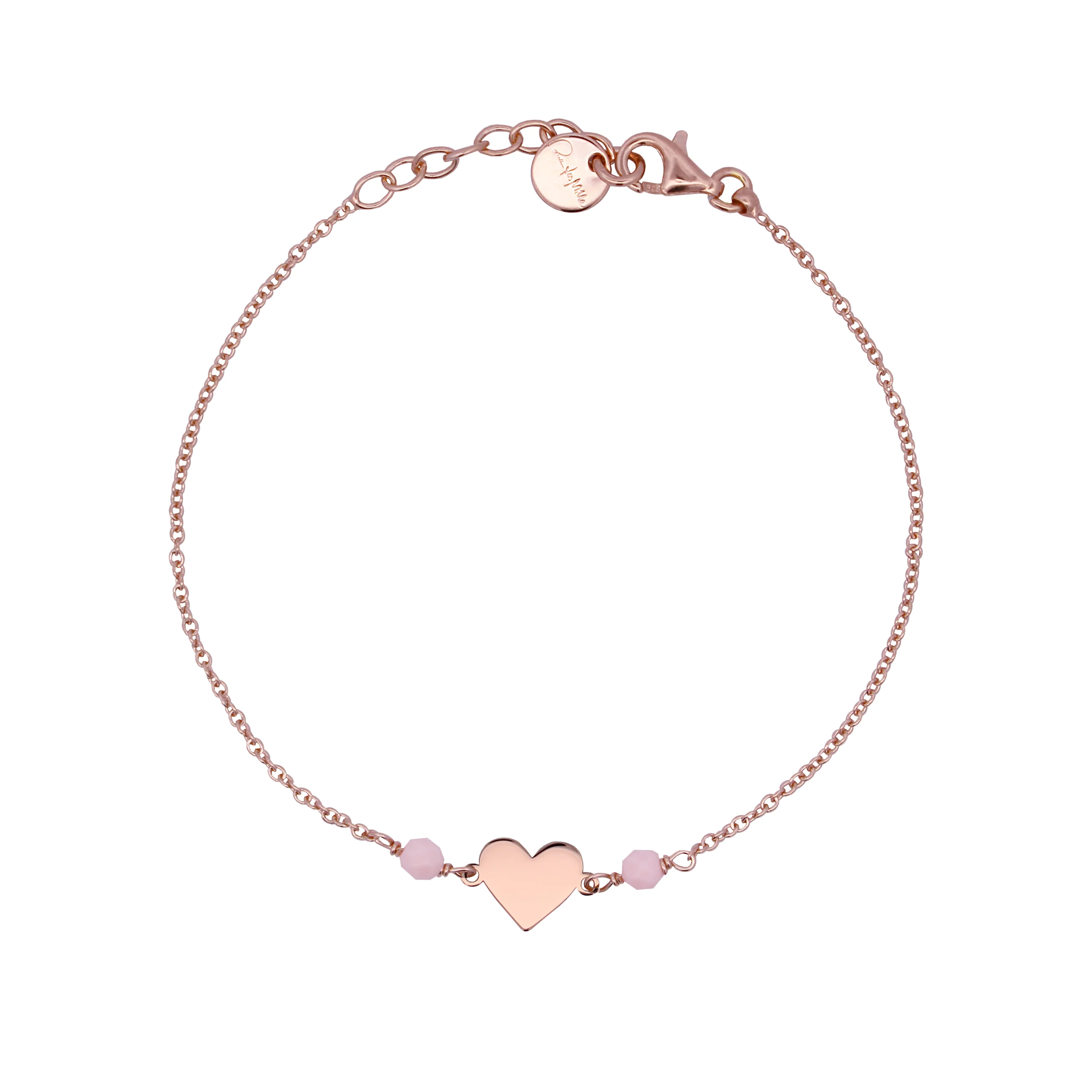 Bracciale catenella Cuore Pietre Rosa Adulto - Io&Ro - Image 2