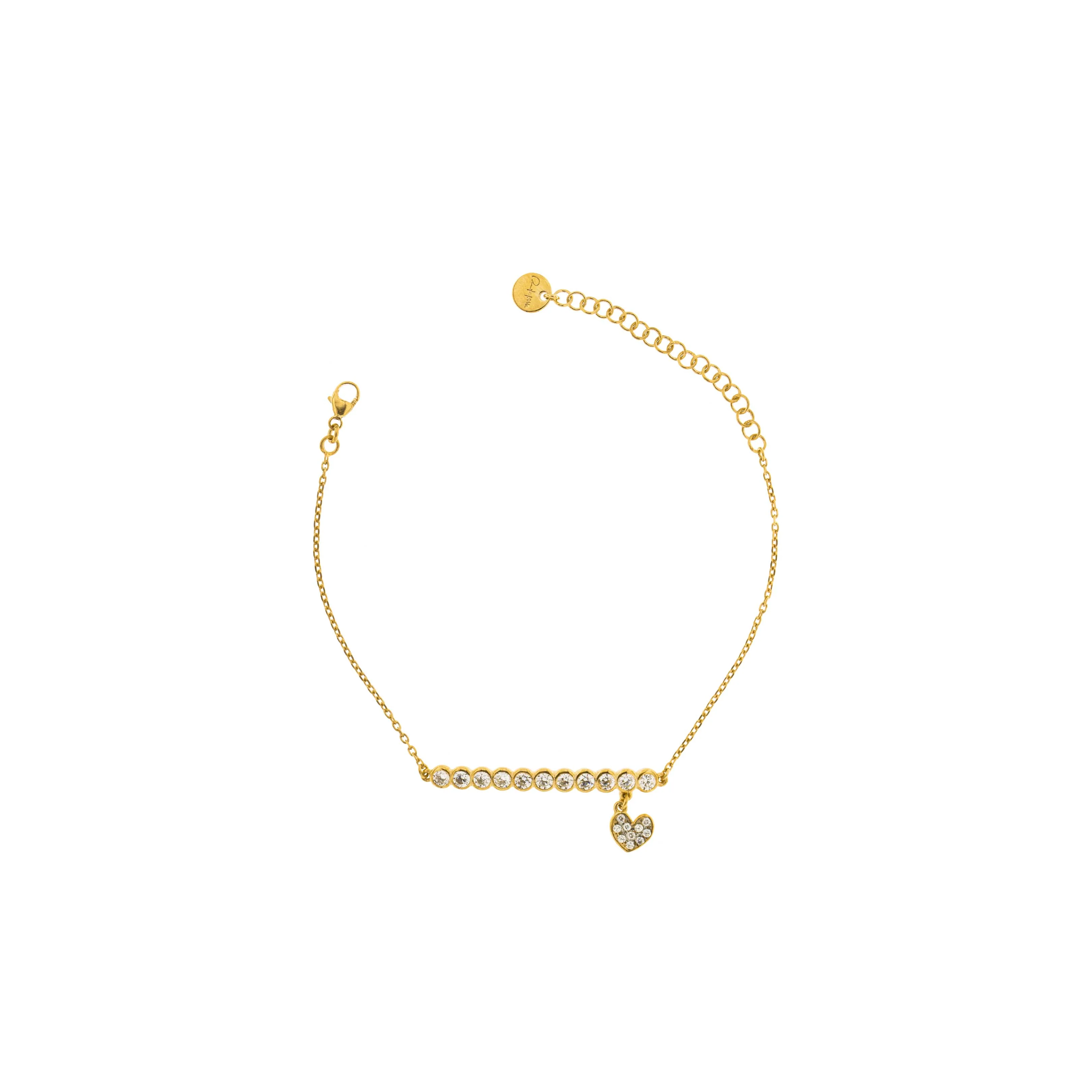 Bracciale Catenella Cuore Zirconi - Image 2