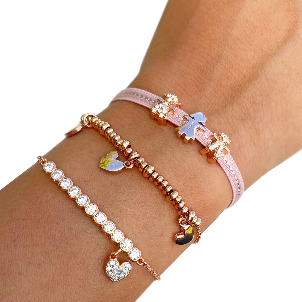 Bracciale Catenella Cuore Zirconi - Image 3