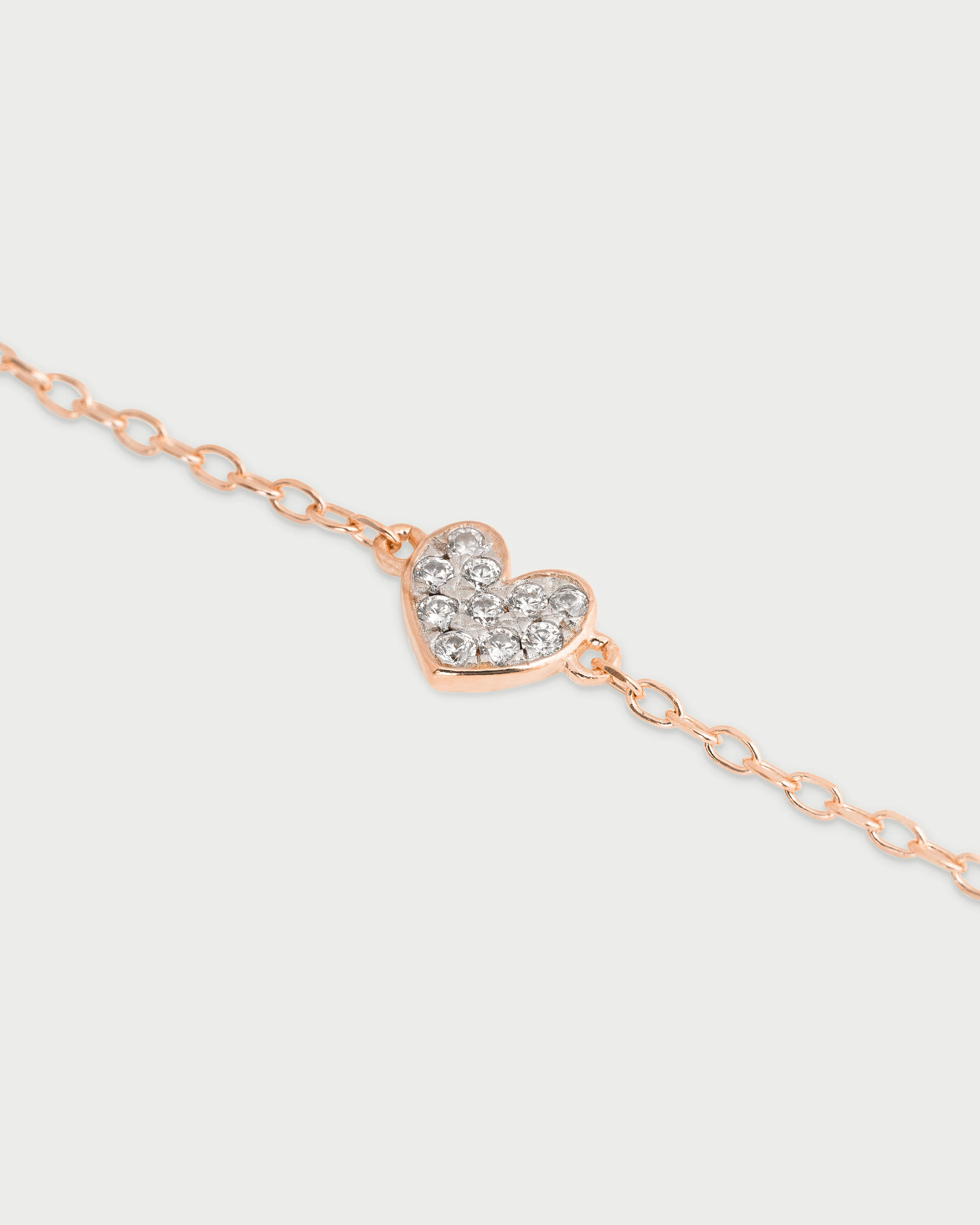 Bracciale catena e cuore zirconi - Image 4