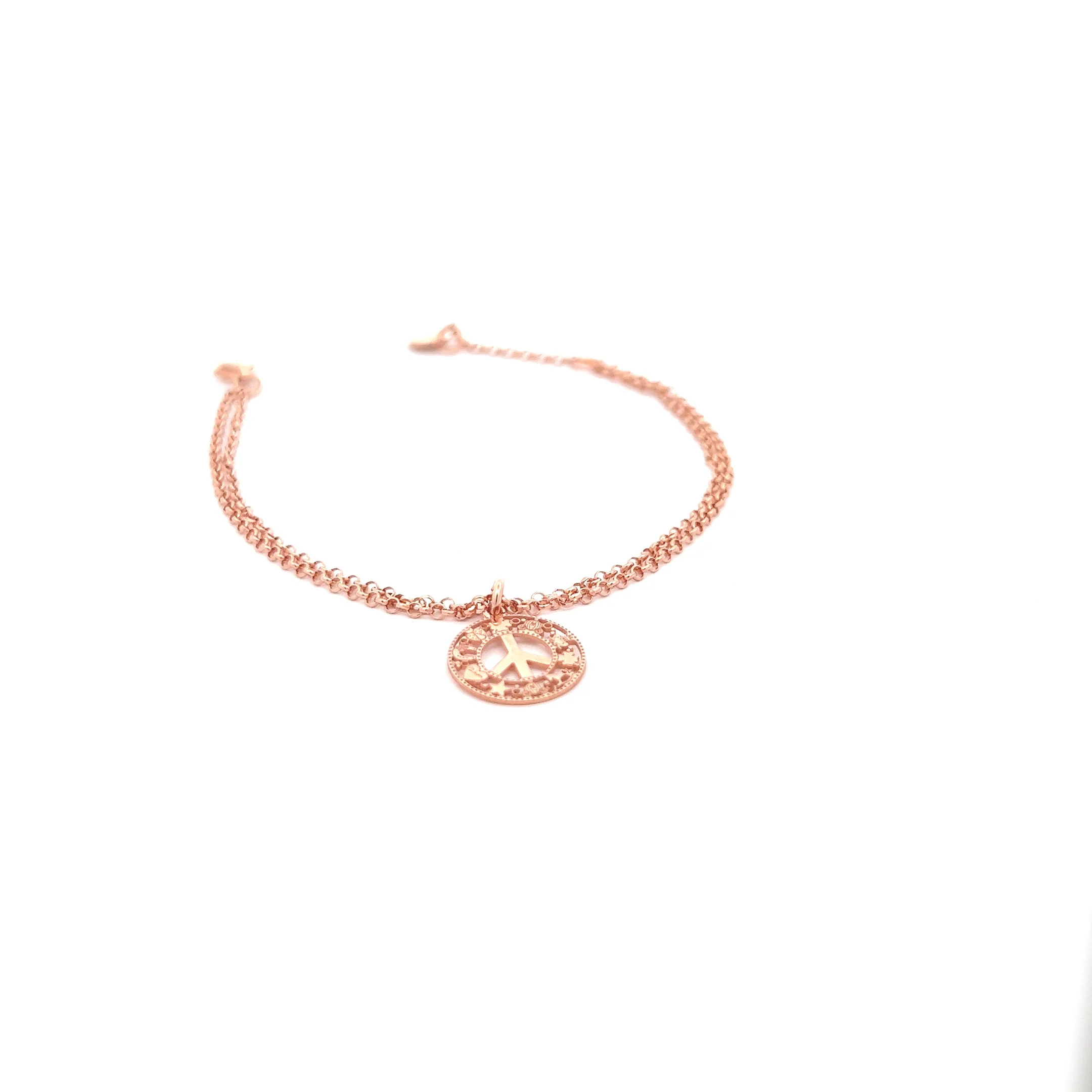 Bracciale doppia catena pace - Image 2