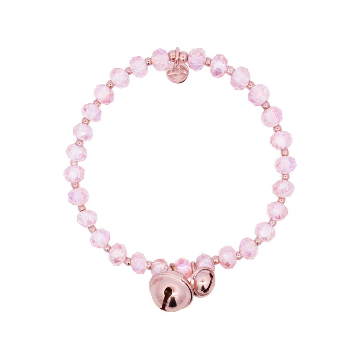 Bracciale elastico campanelli rosa - Crystal Rainbow