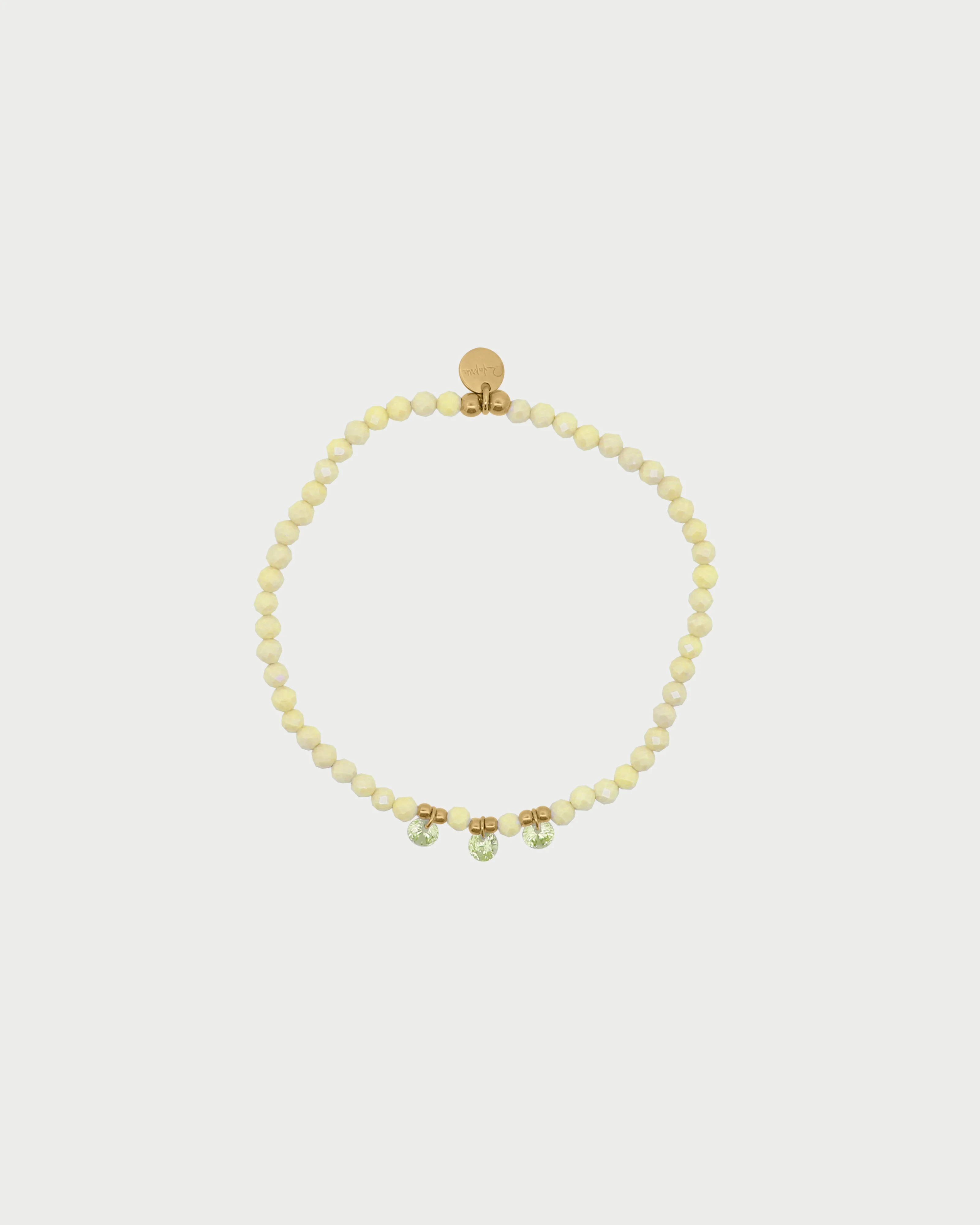Bracciale elastico zirconi milky