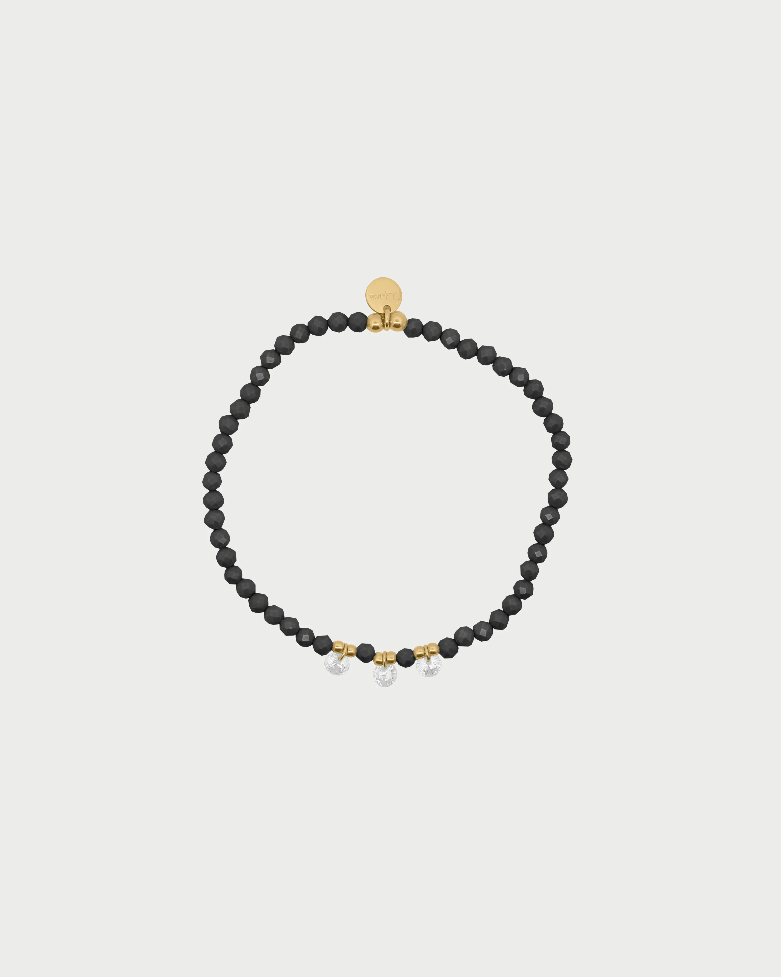 Bracciale elastico zirconi milky - Image 5