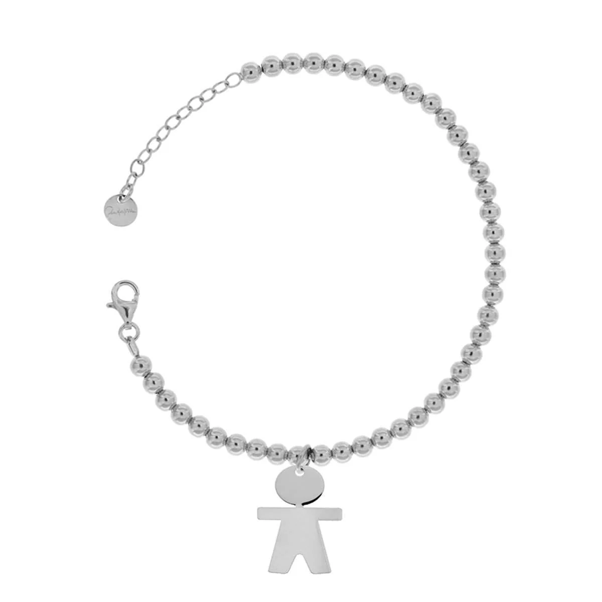 Bracciale Pallini e Moschettone con Ciondolo Bimbo - Image 2