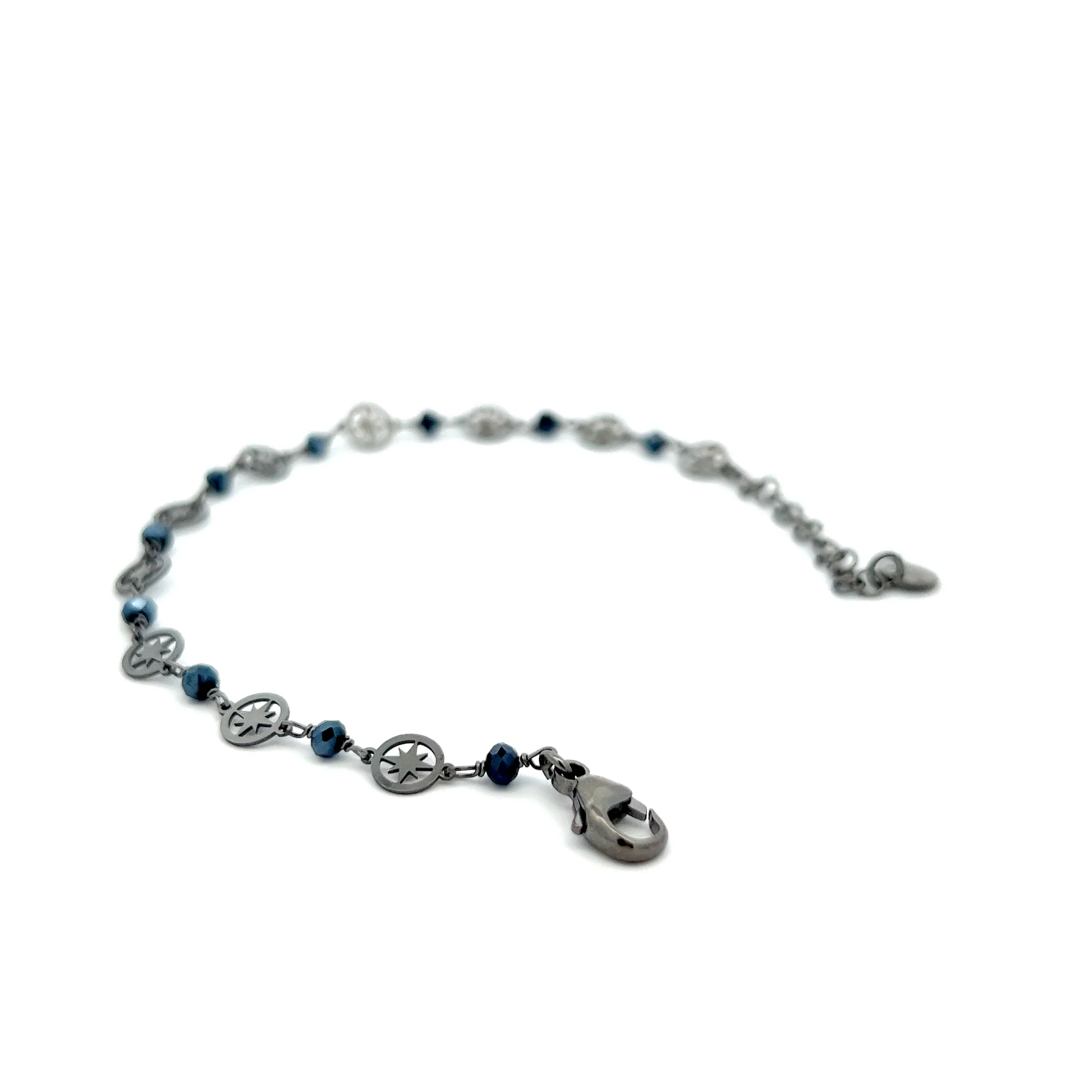 Bracciale Rosa dei venti pietra nera - Image 2