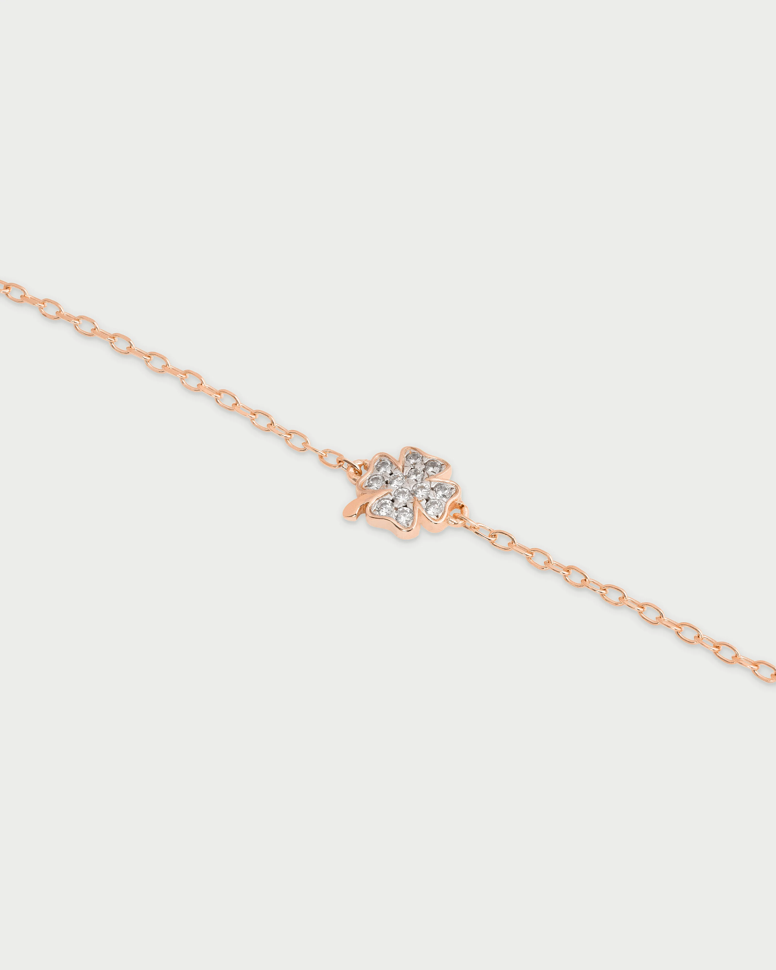 Bracciale catena e quadrifoglio zirconi - Image 4