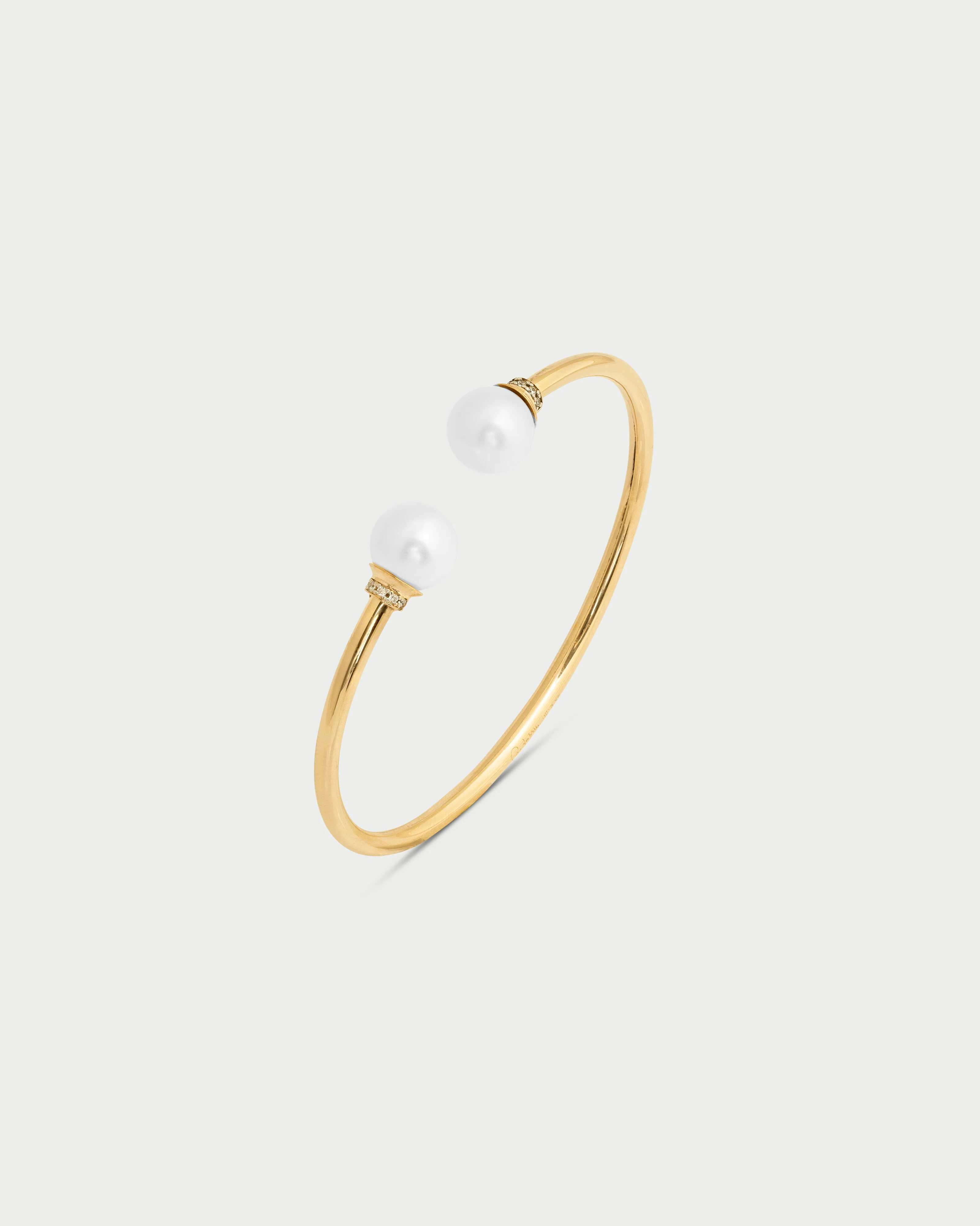 Bracciale rigido doppia perla contrariè