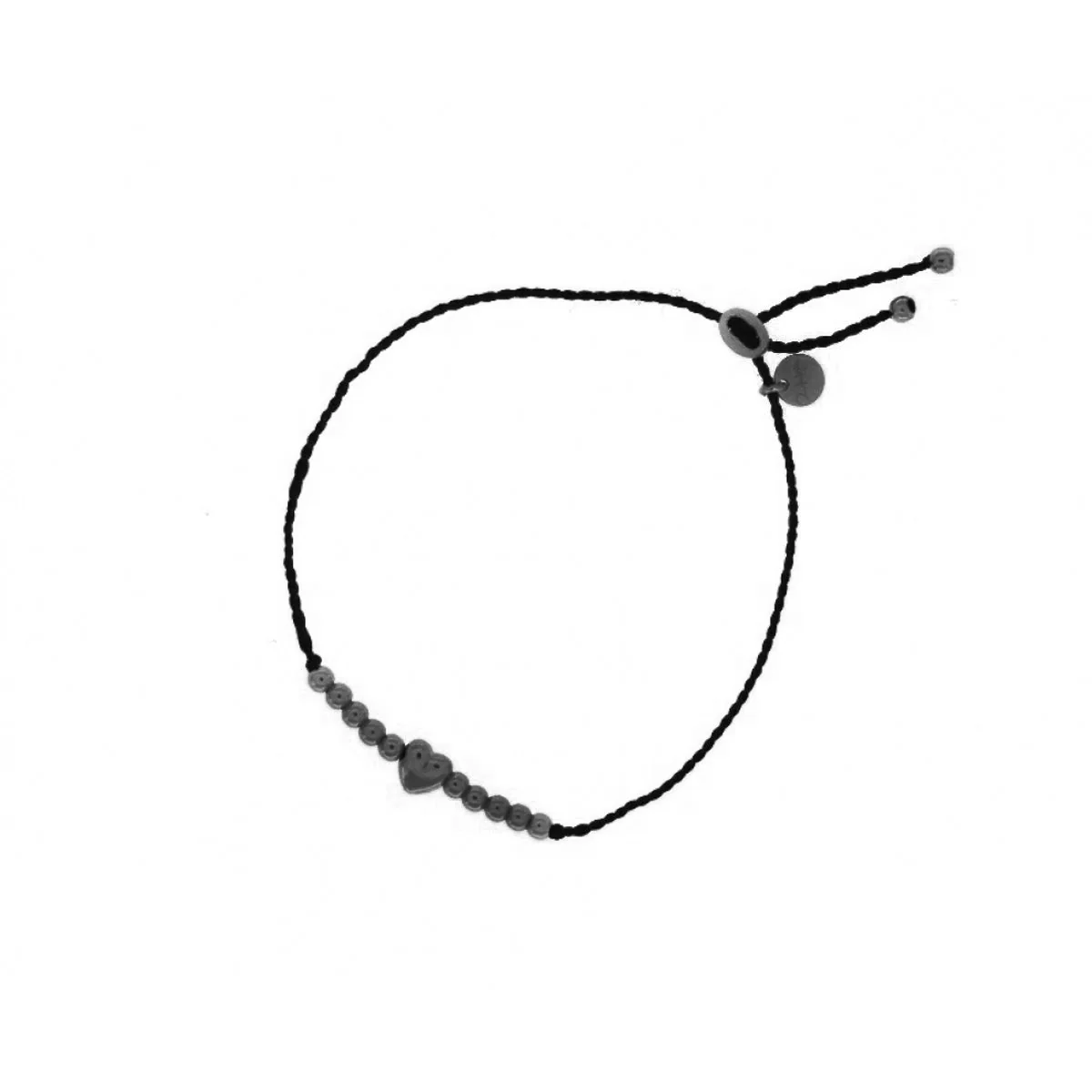 Bracciale Sfere e tessuto Cuore - Image 4