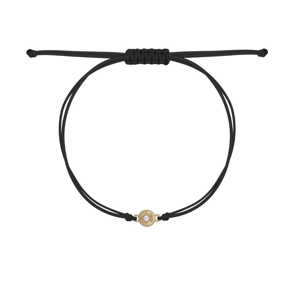 Bracciale tessuto cerchio e diamante lab-grown - ORO18KT - Image 2