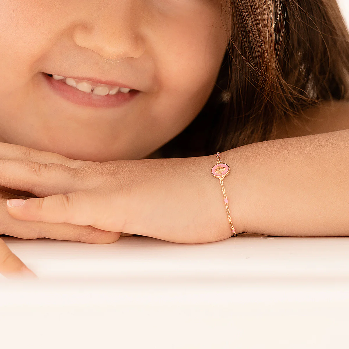 Braccialetto Angioletto smalto rosa Bambino - Io&Ro - Image 3