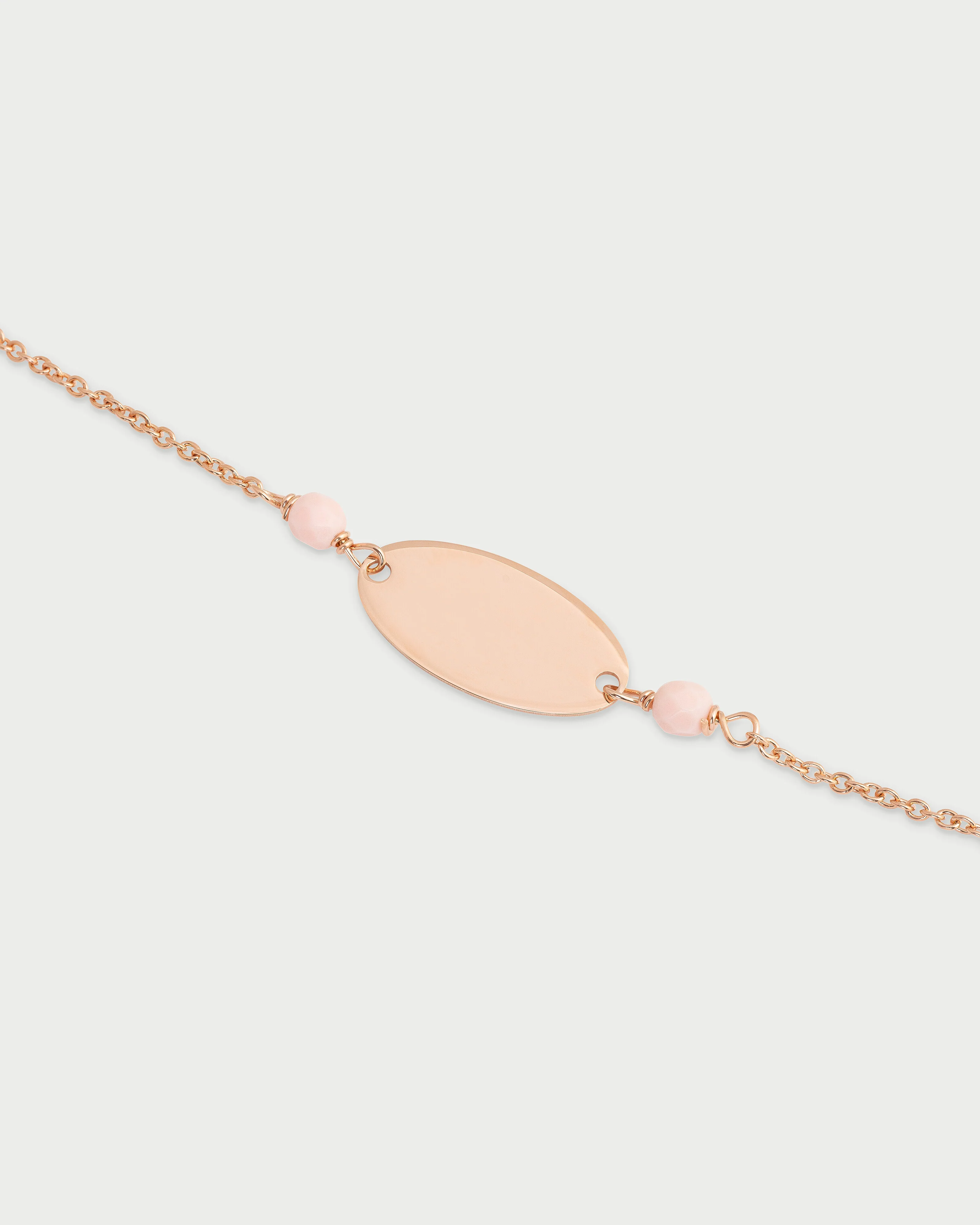 Braccialetto bambino con piastrina e pietre rosa - Io&Ro - Image 2