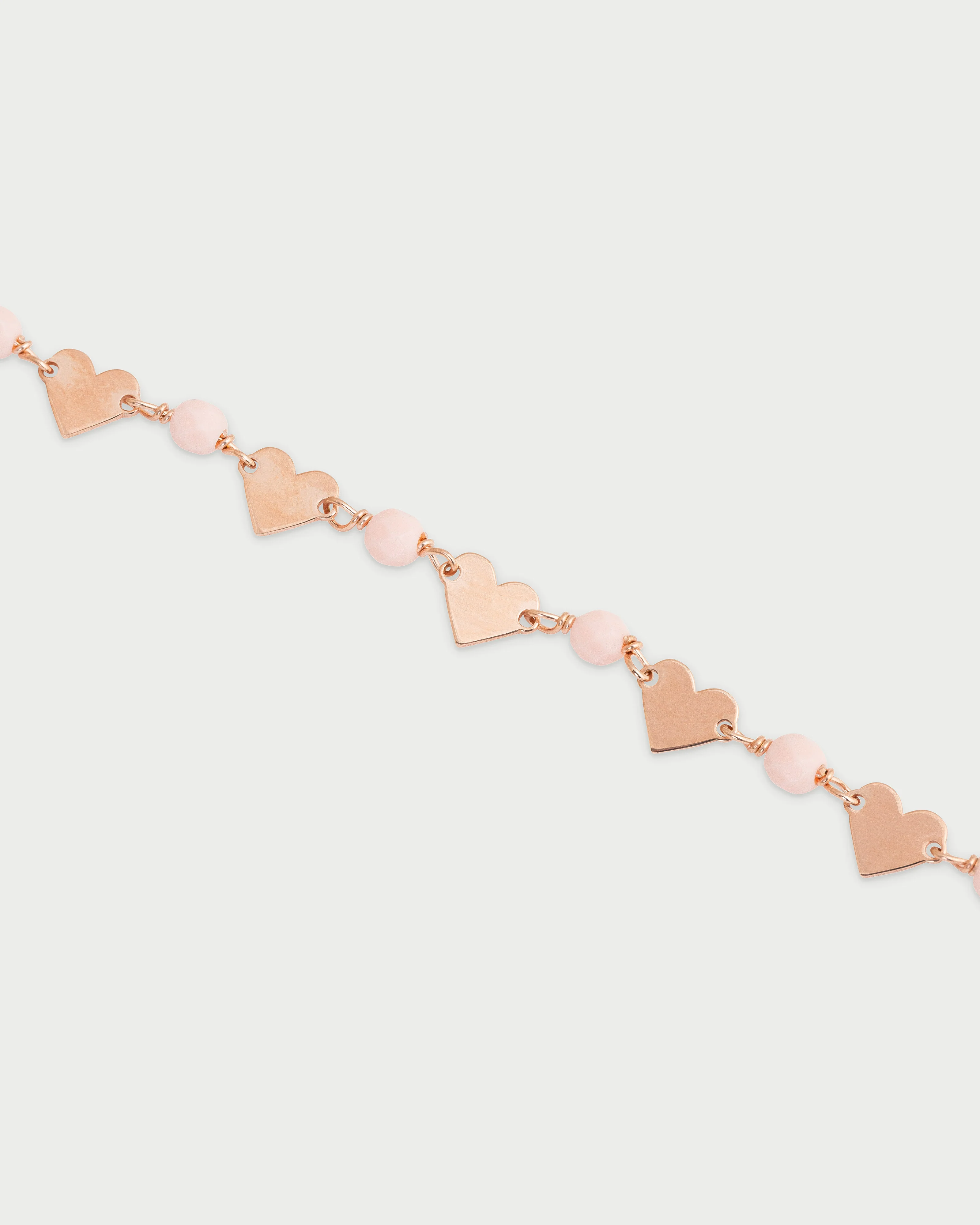 Braccialetto incatenato Cuori Pietre rosa Bambino - Io&Ro - Image 2