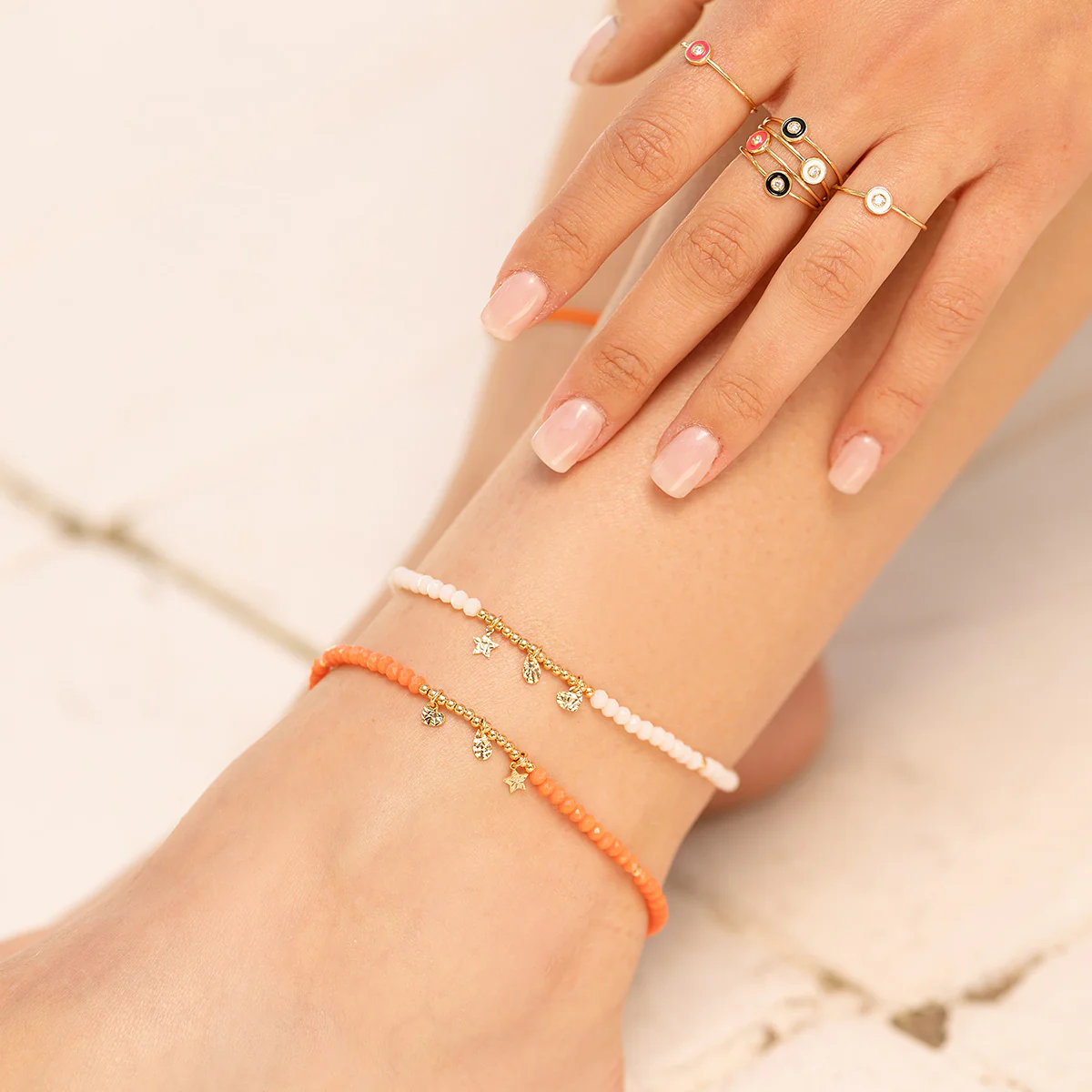 Cavigliera Elastica arancione - Anklets Mania - Image 2