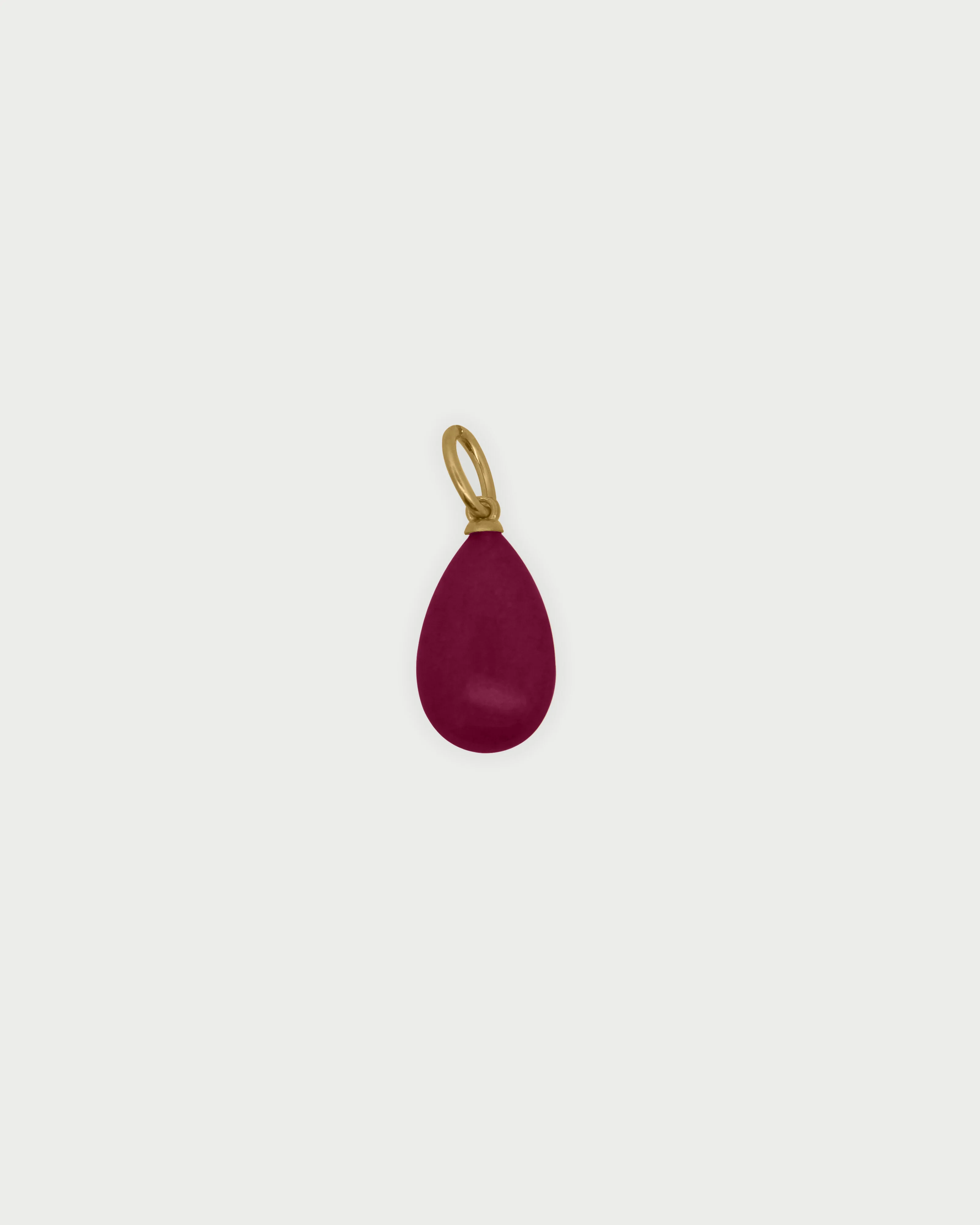 Charm Goccia Giada Burgundy