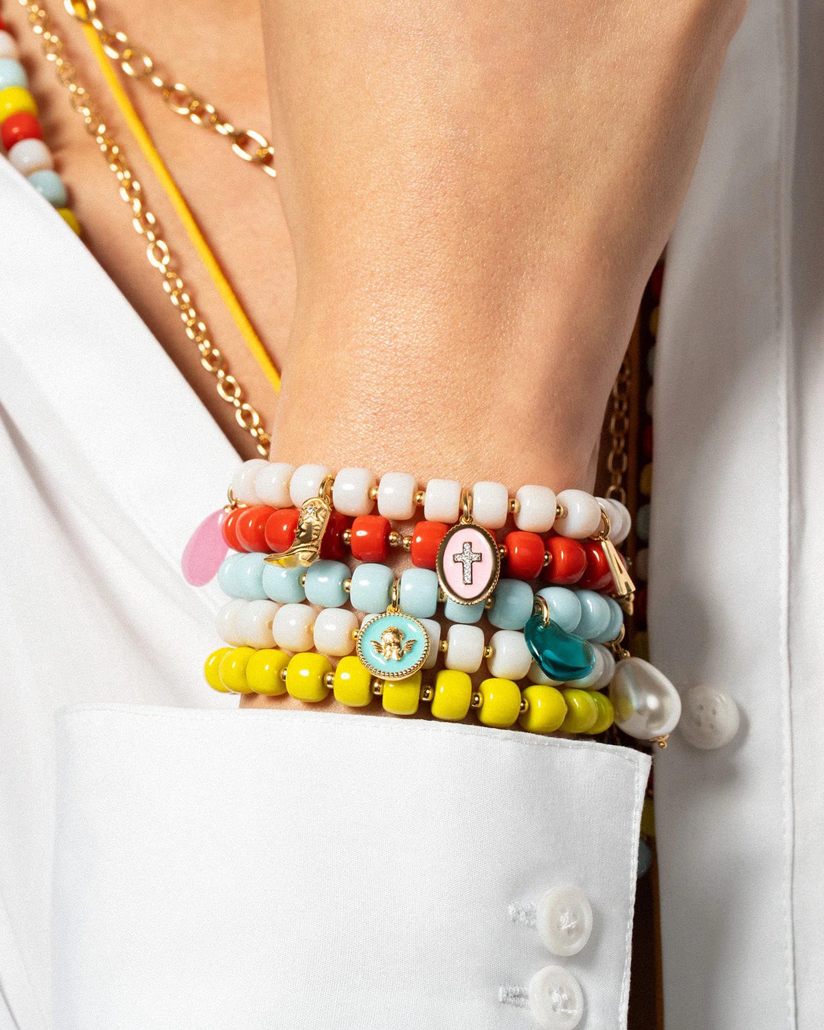 Charm Medaglia Angelo Azzurro - Image 3