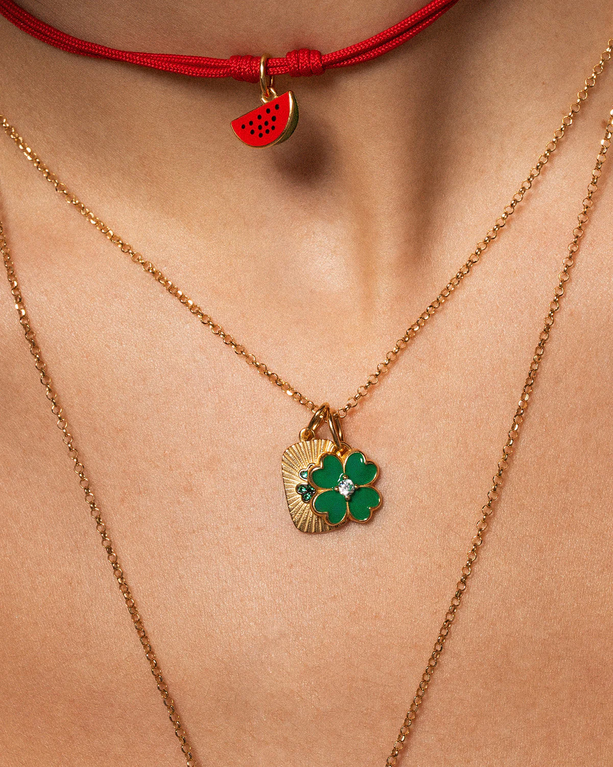 Charm Medaglia Edge Quadrifoglio - Image 3