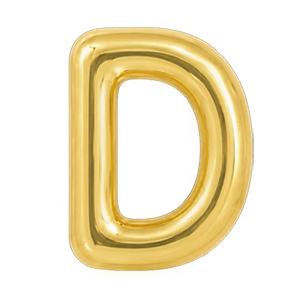 Ciondolo Puffy Lettera D - Image 3
