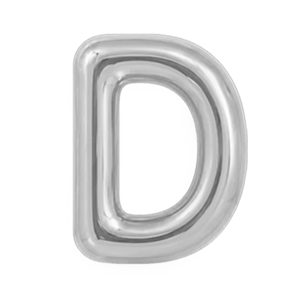 Ciondolo Puffy Lettera D - Image 4