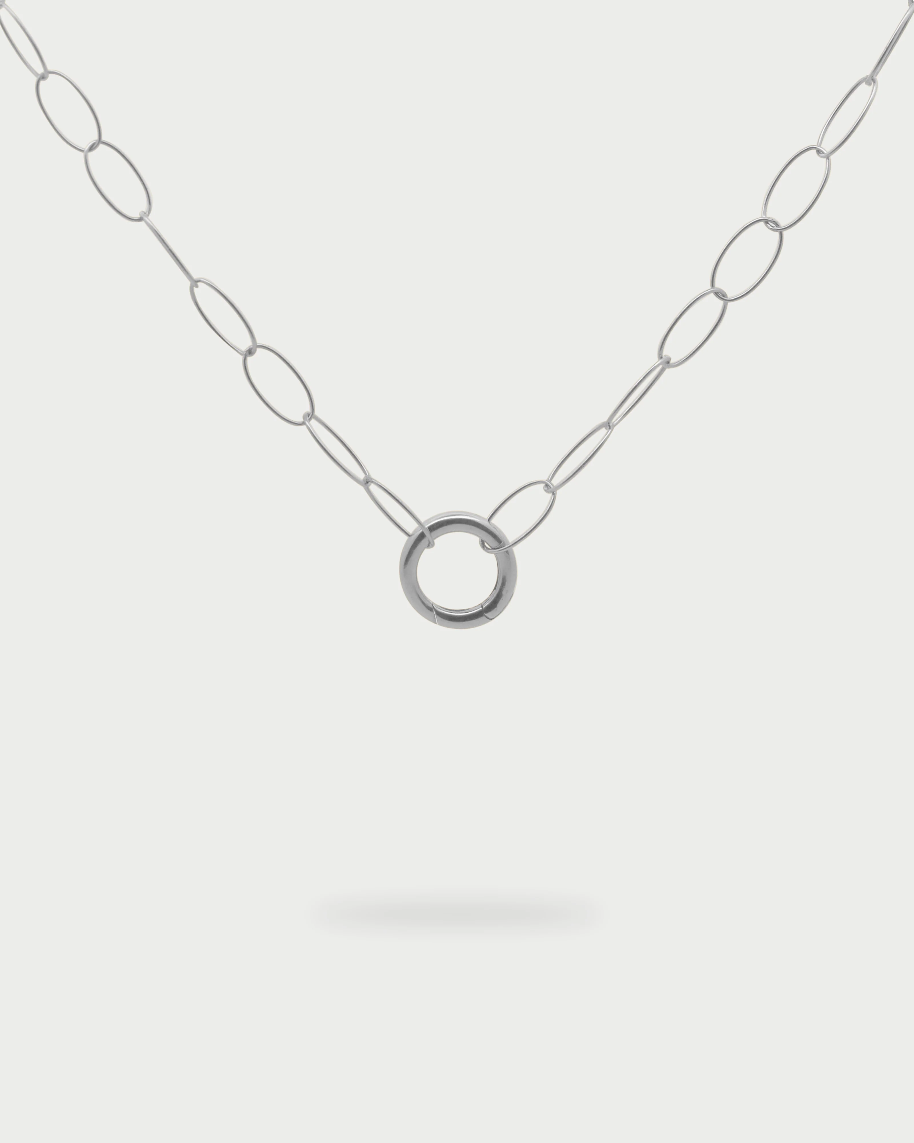 Collana Lunga Base Maglie ovali anello cerchio - Image 2