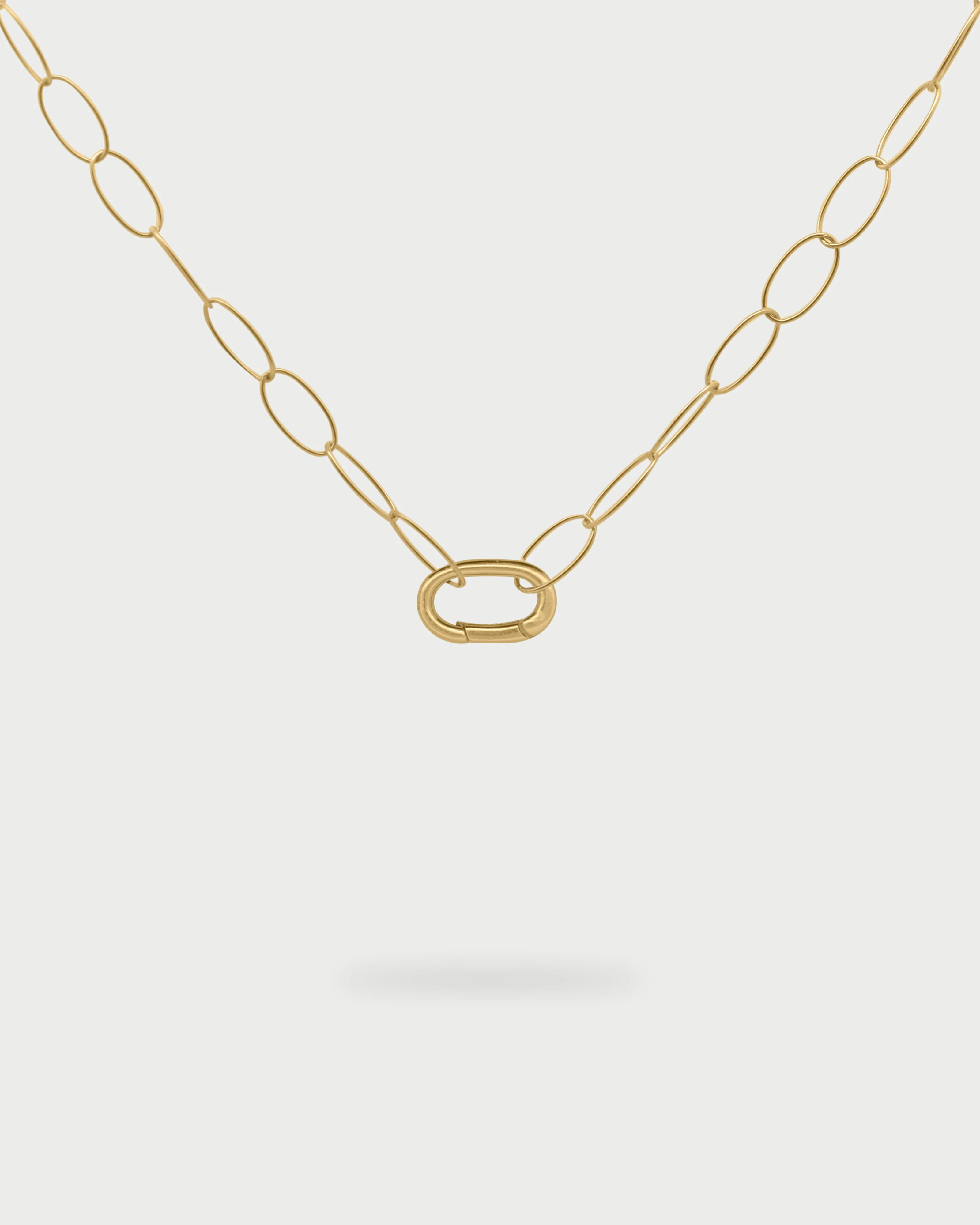 Collana Lunga Base Maglie ovali anello ovale