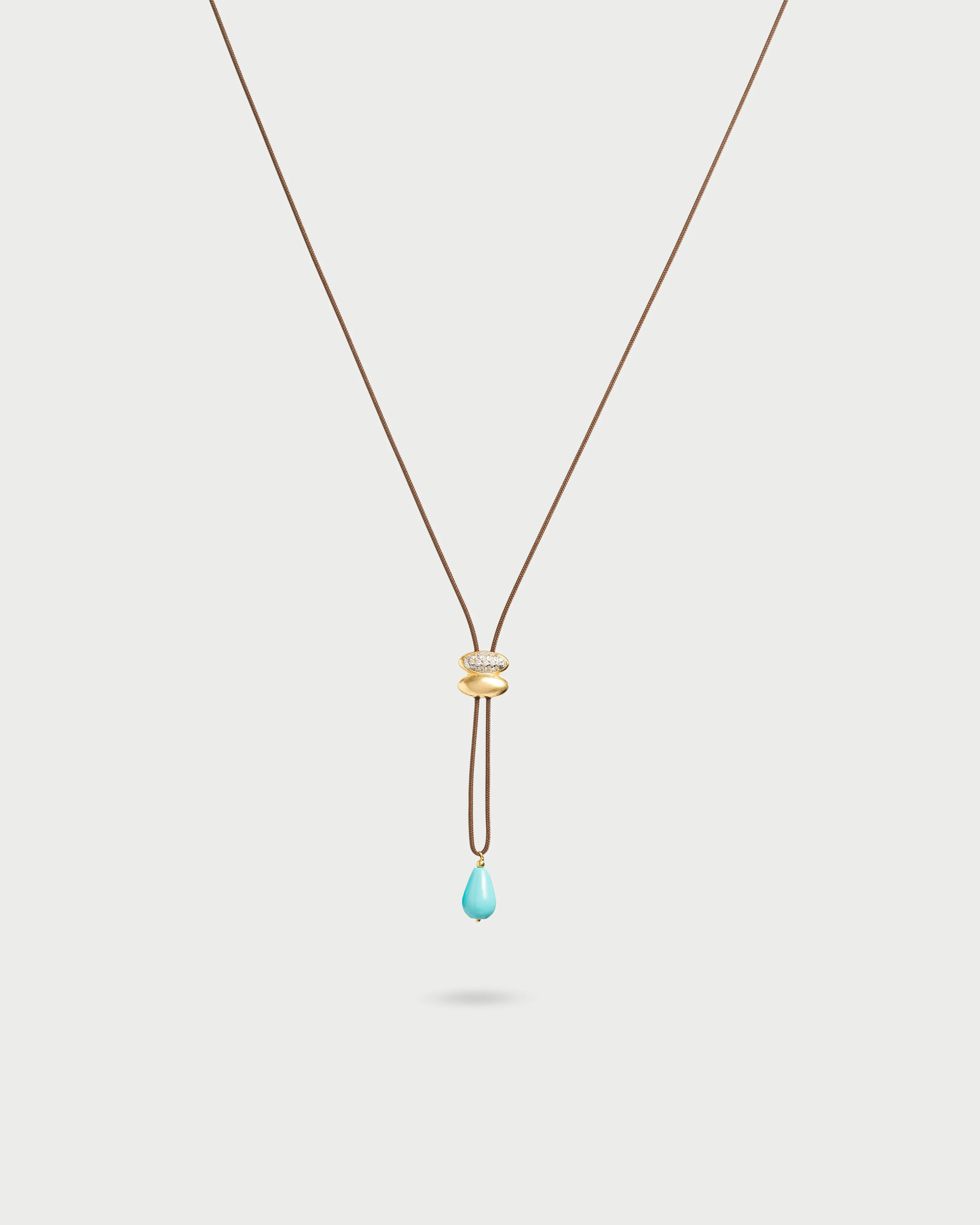Collana tessuto saliscendi Turchese