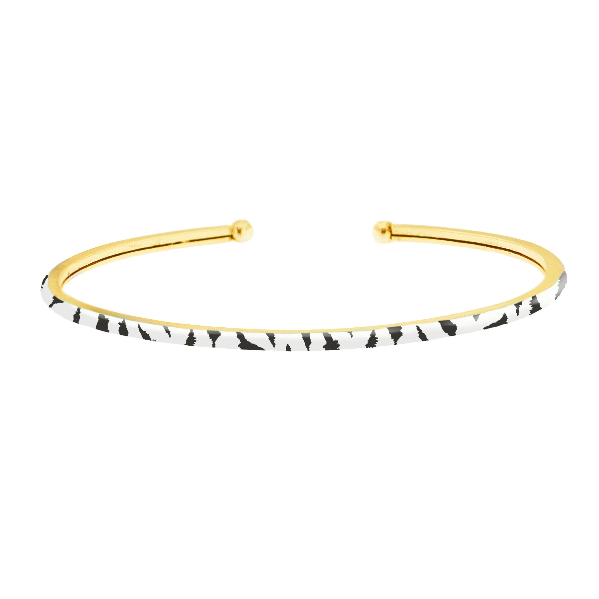 Bracciale Rigido Manetta – Smalto Zebrato