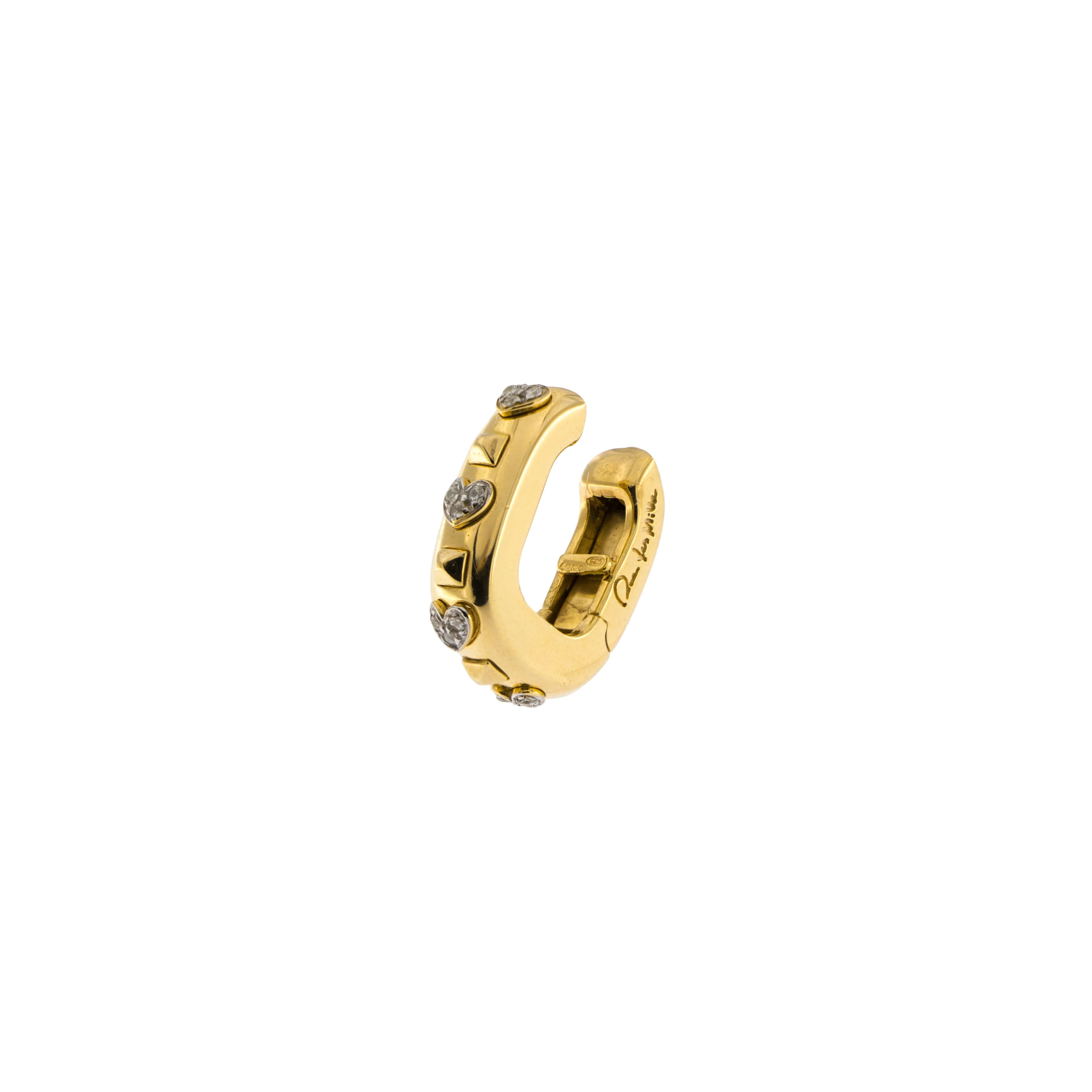 Earcuff Cuori e Borchiette Zirconi Bianchi - Image 2