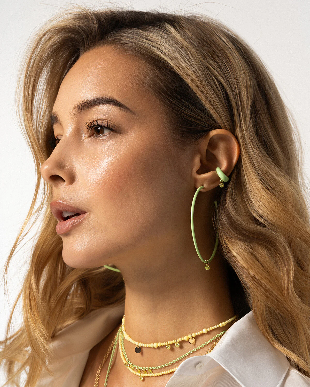 Earcuff smaltato con zircone colorato - Image 6