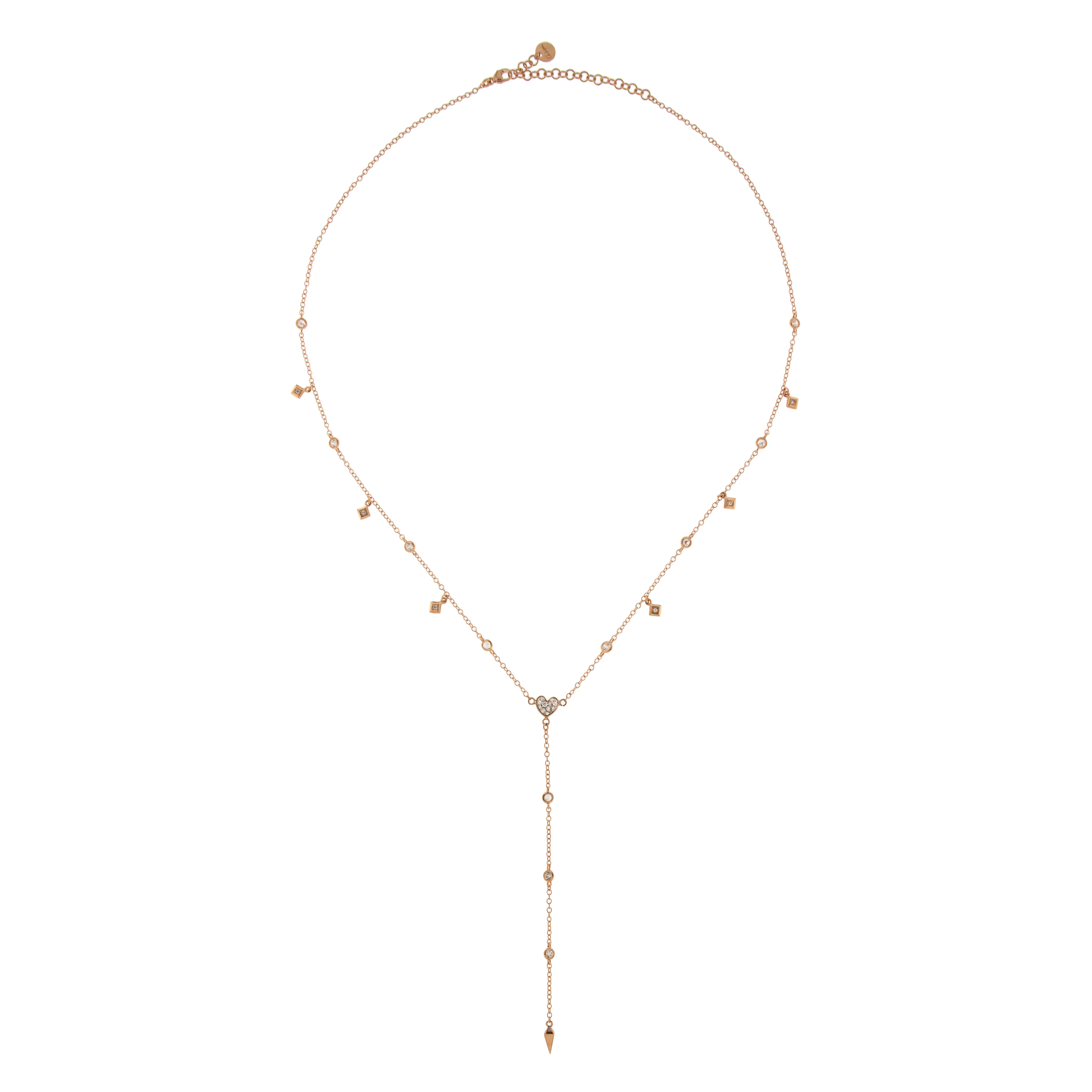 Girocollo 50 cm Rosario Cuore/Lancia