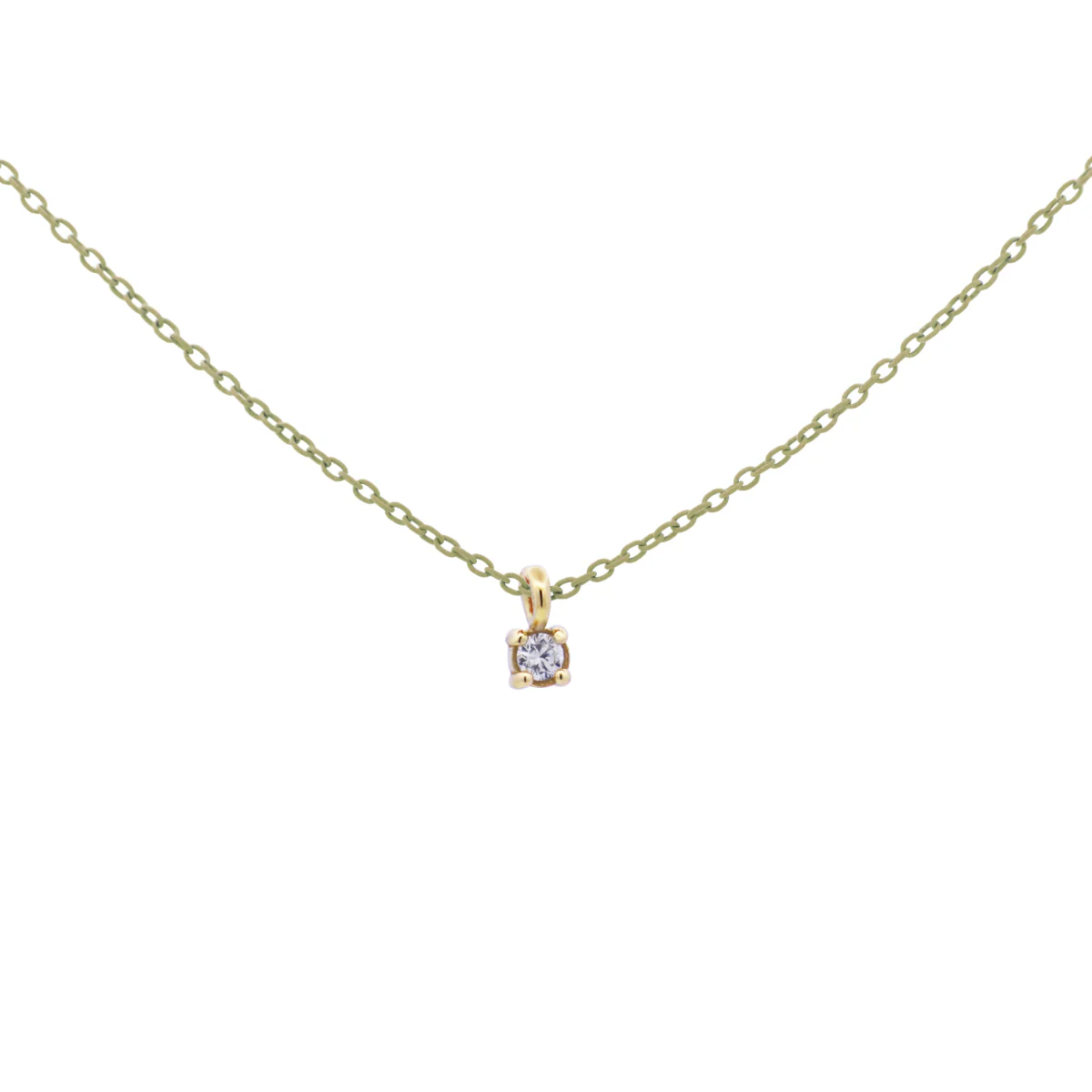 Girocollo castone catena con vernice e Diamanti Lab Grown - ORO18KT - Image 6
