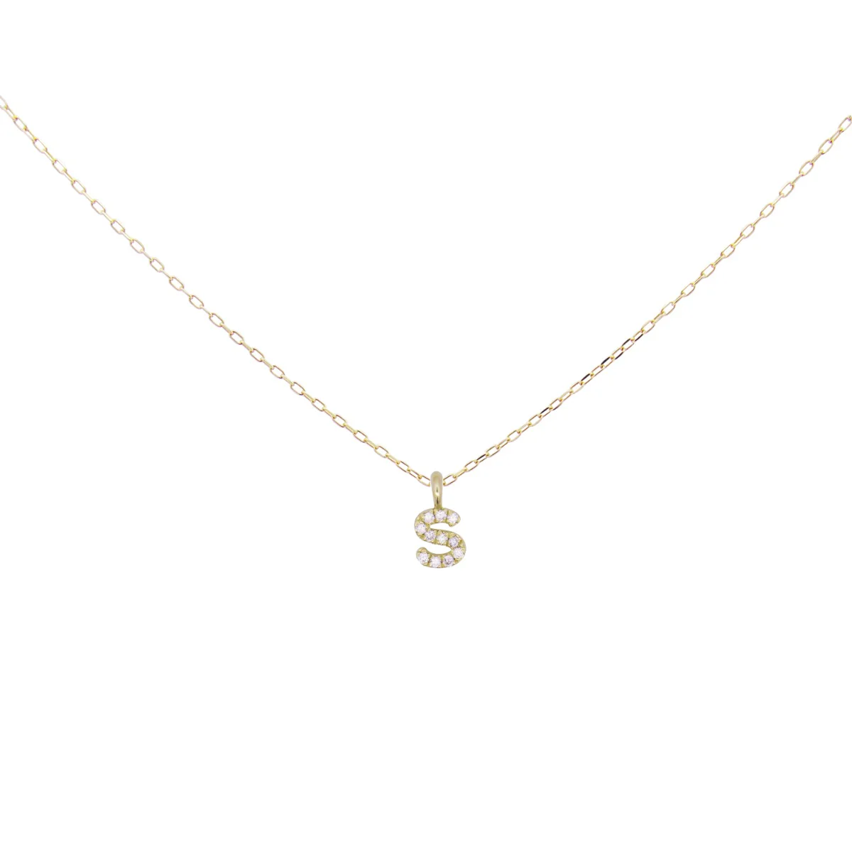 Girocollo con lettera e diamanti lab-grown - ORO18KT - Image 3