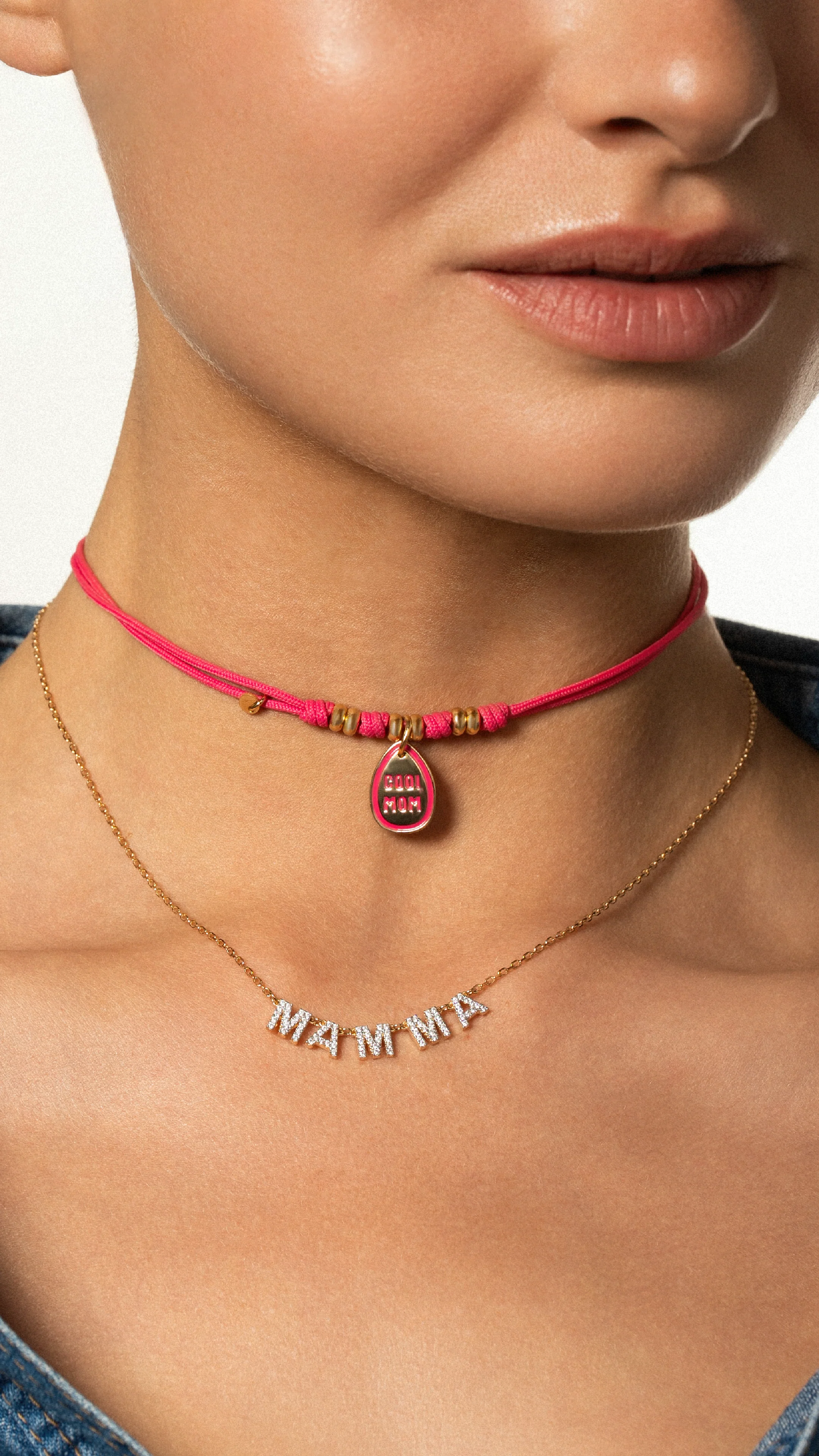 Girocollo COOL MUM con Rondelle Fucsia - Image 2