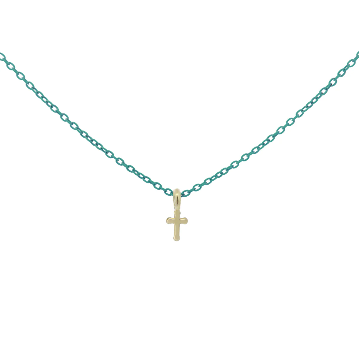 Girocollo croce catena con vernice - ORO 18KT - Image 4