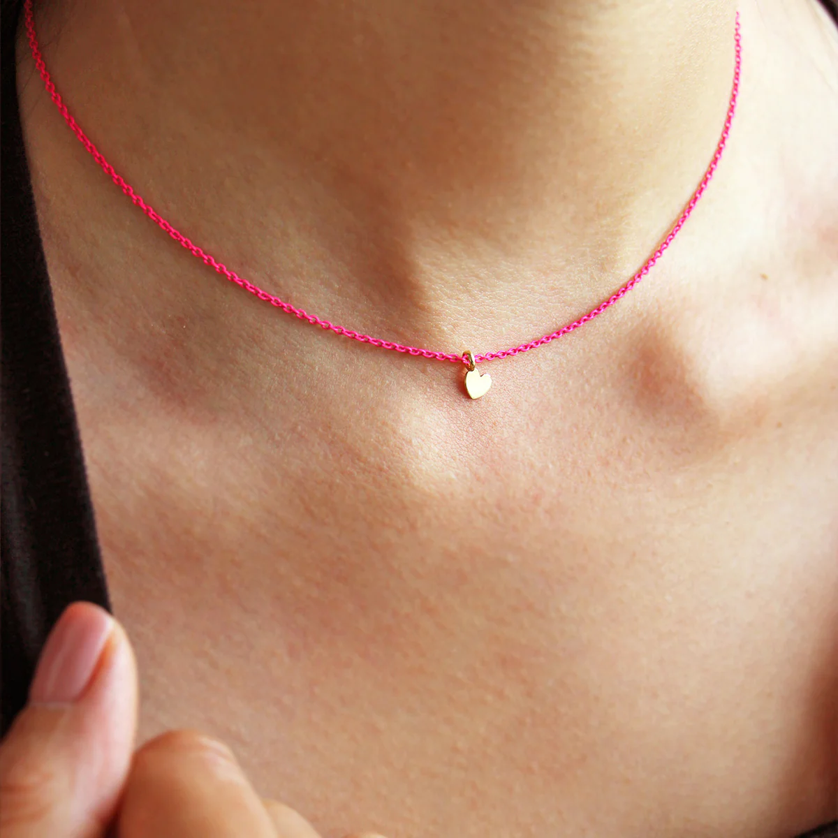 Girocollo cuore catena con vernice - ORO 18KT - Image 12